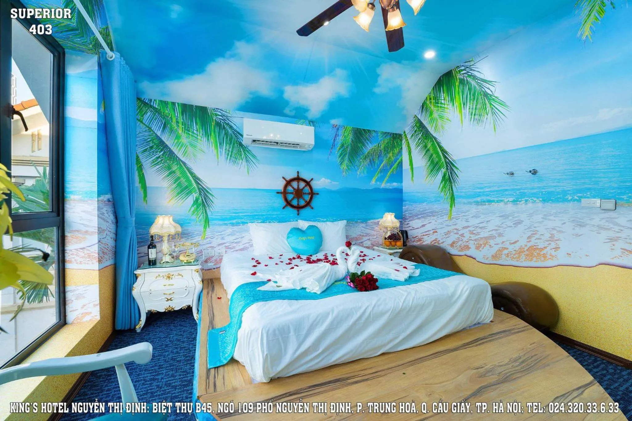 Bed in King's Hotel Nguyễn Thị Định