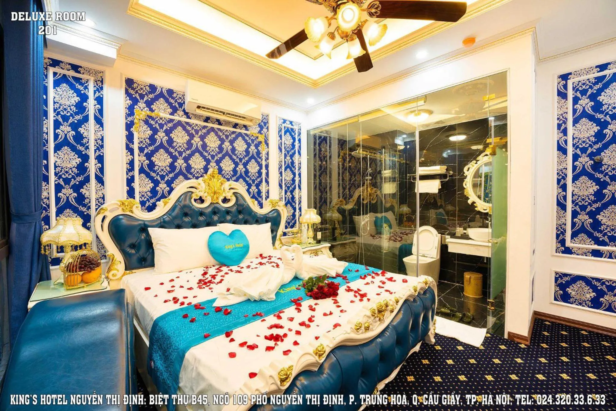 Bed in King's Hotel Nguyễn Thị Định