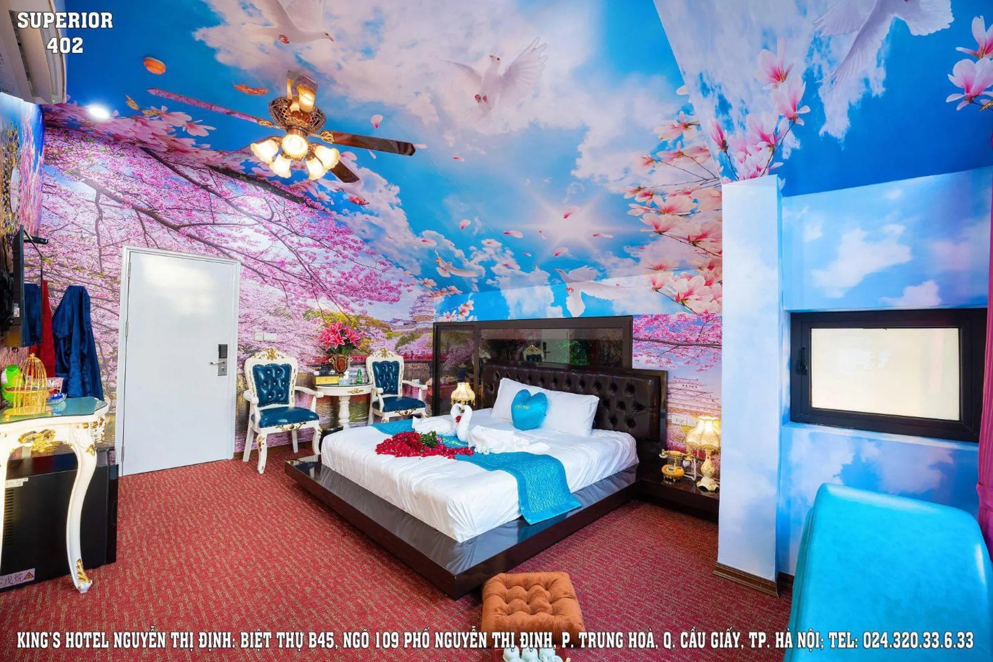 Bed in King's Hotel Nguyễn Thị Định