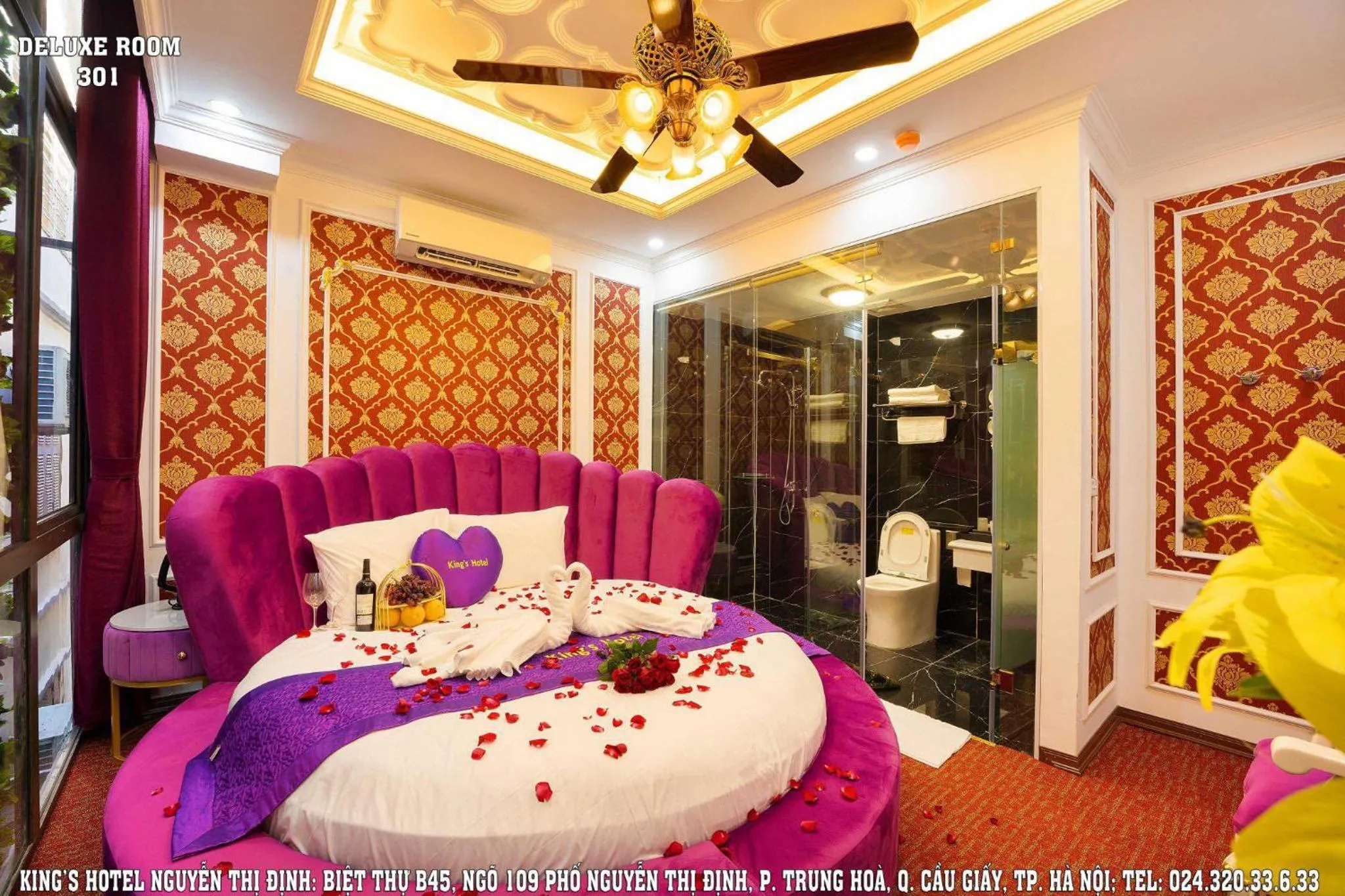 Bed in King's Hotel Nguyễn Thị Định