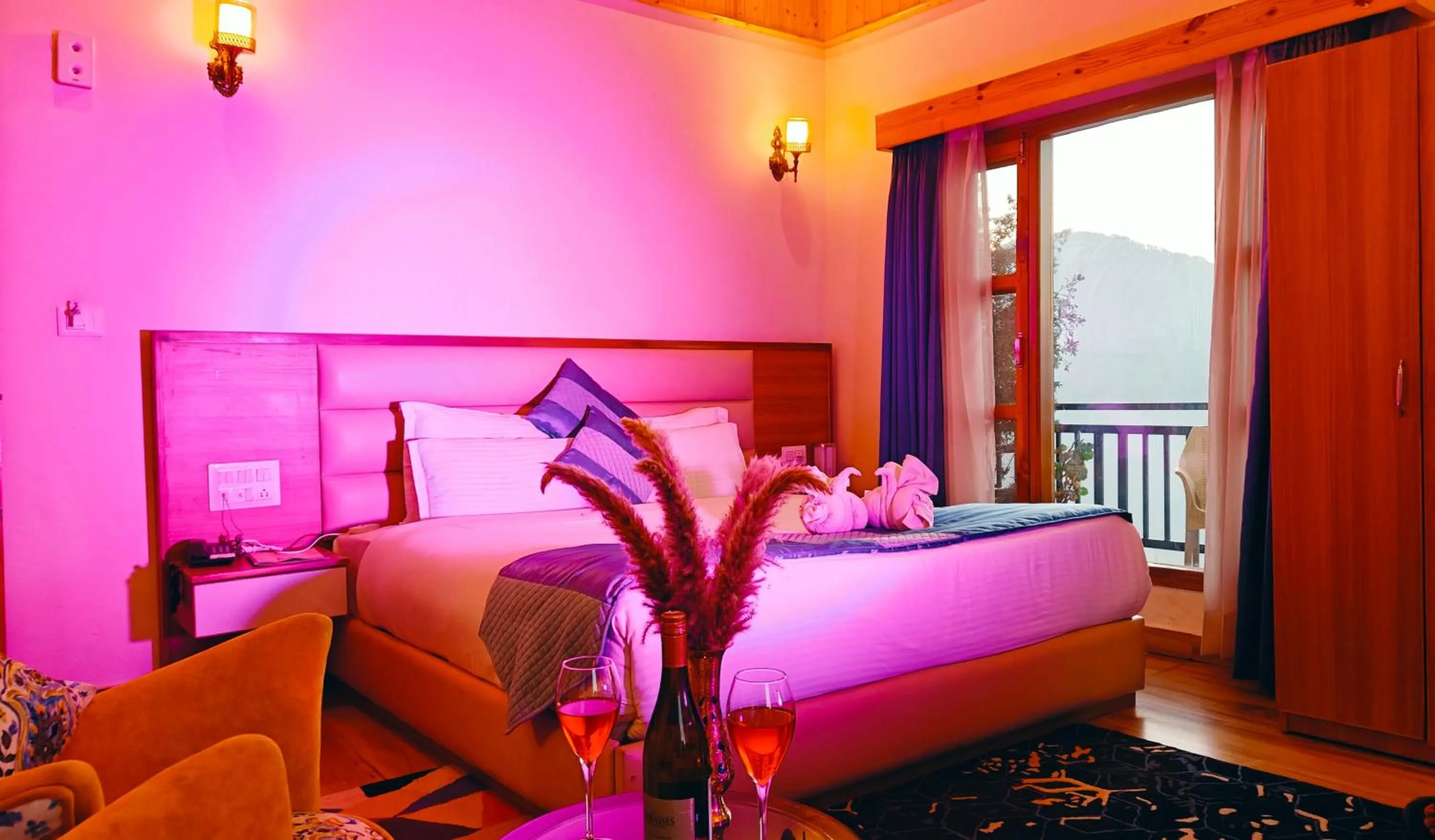 Bed in Hotel Alpine Musk