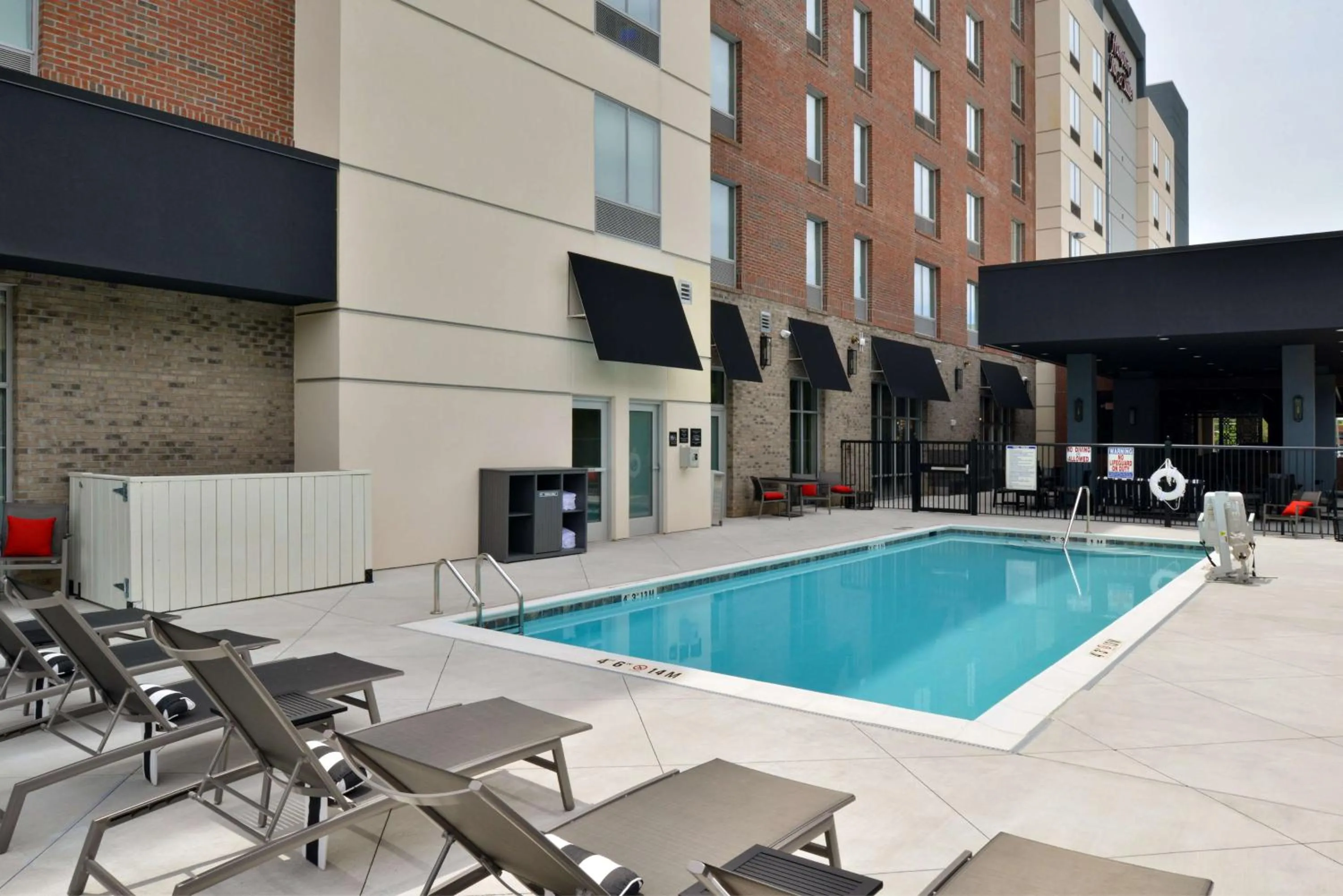 Pool view in Hampton Inn & Suites Greensboro Downtown, Nc