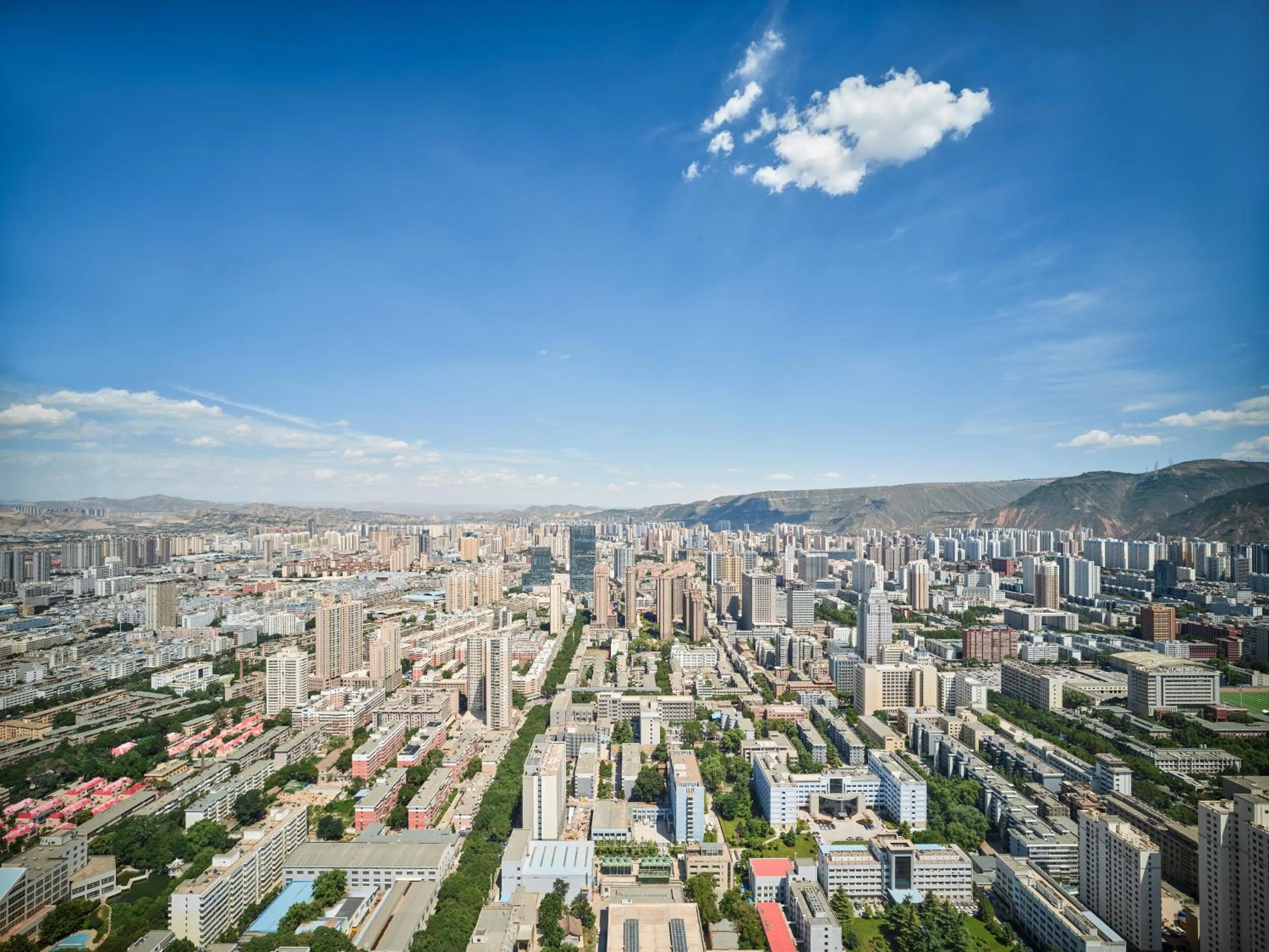 City view in Hilton Lanzhou City Center