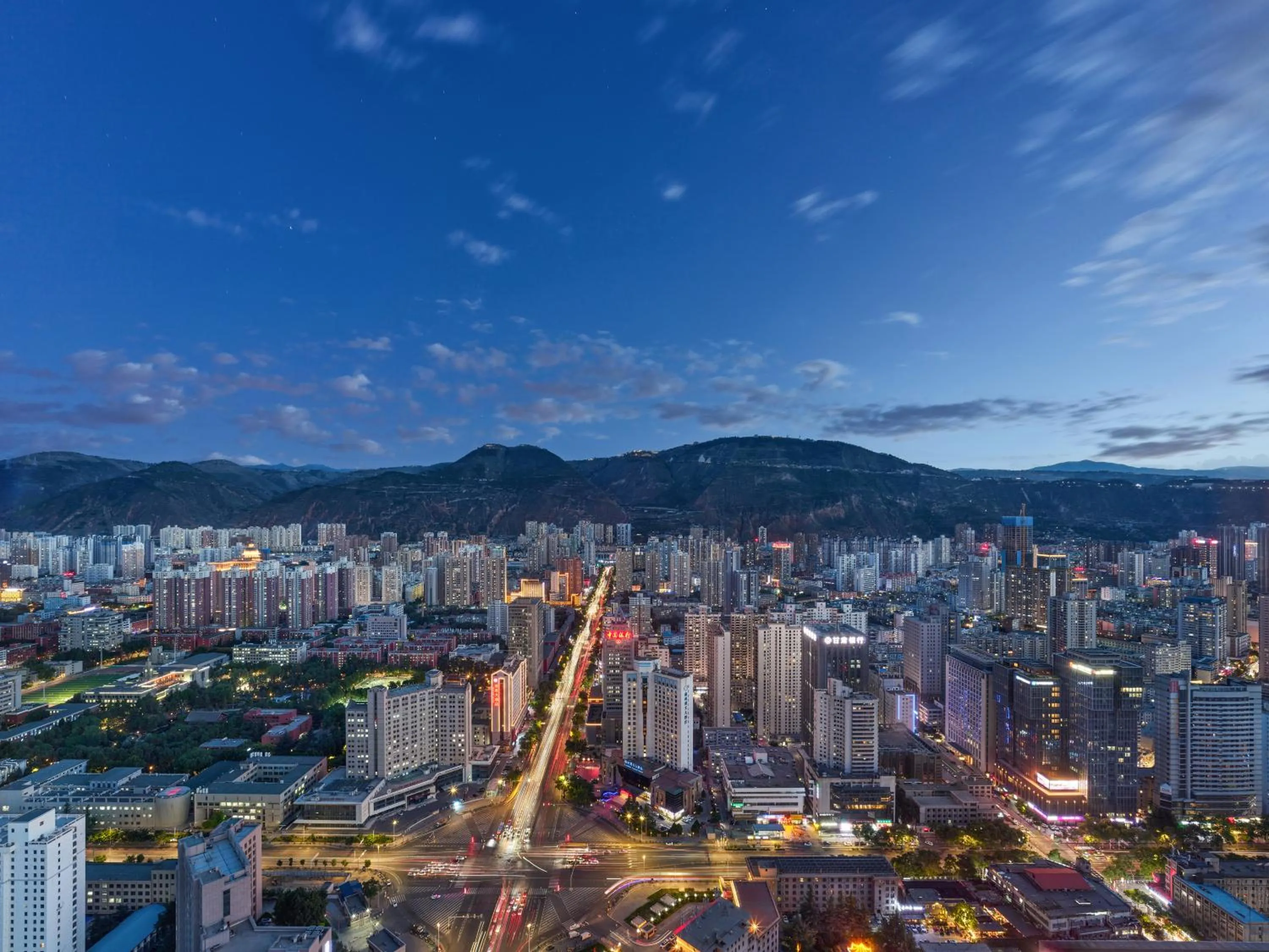 City view in Hilton Lanzhou City Center
