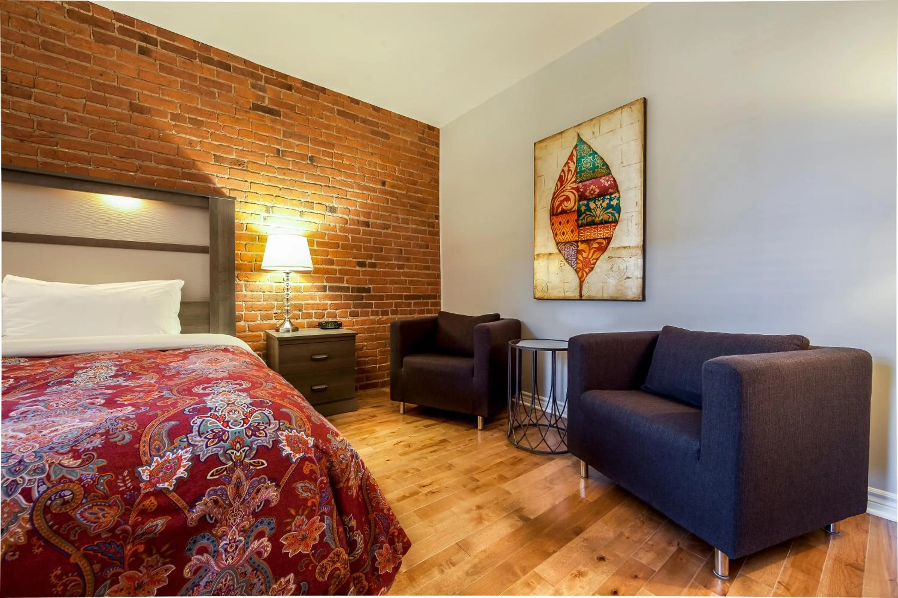 Bed in Auberge de La Fontaine