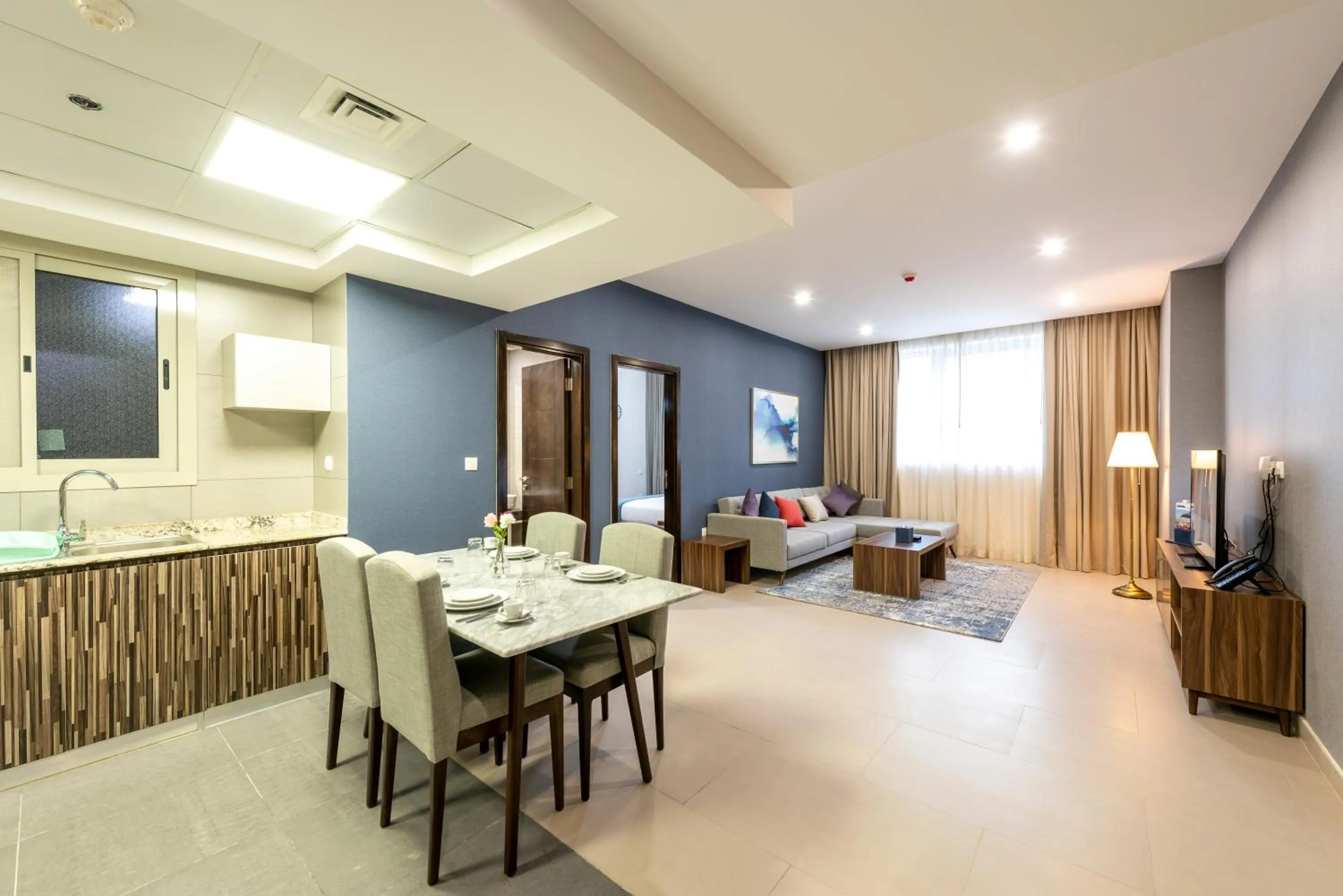 Living room in Luxe Grand Hotel Apartments