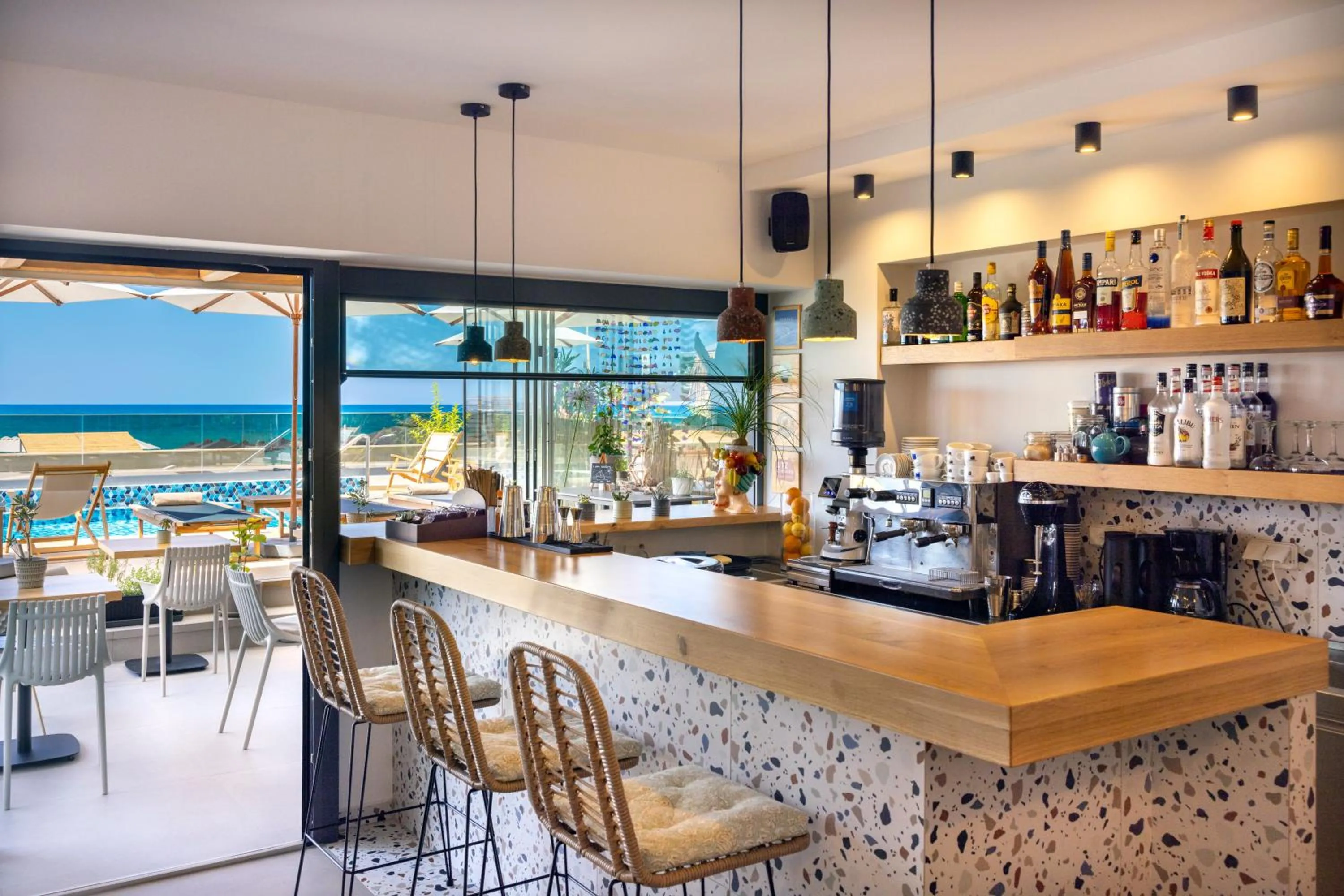 Lounge or bar in Calla Luxury Seafront Suites