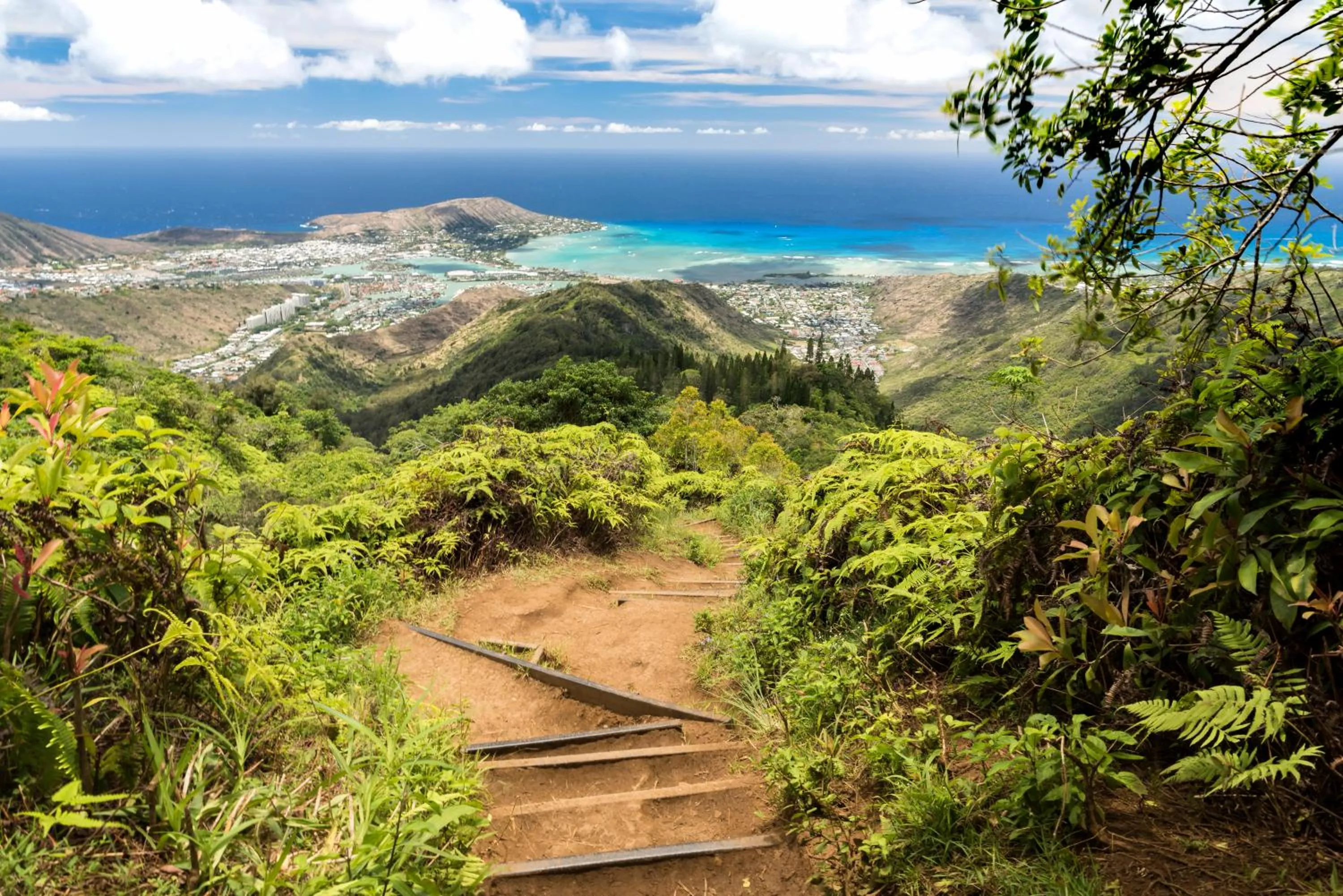 Natural landscape in Diamond Head View Close to Waikiki Beach with Parking