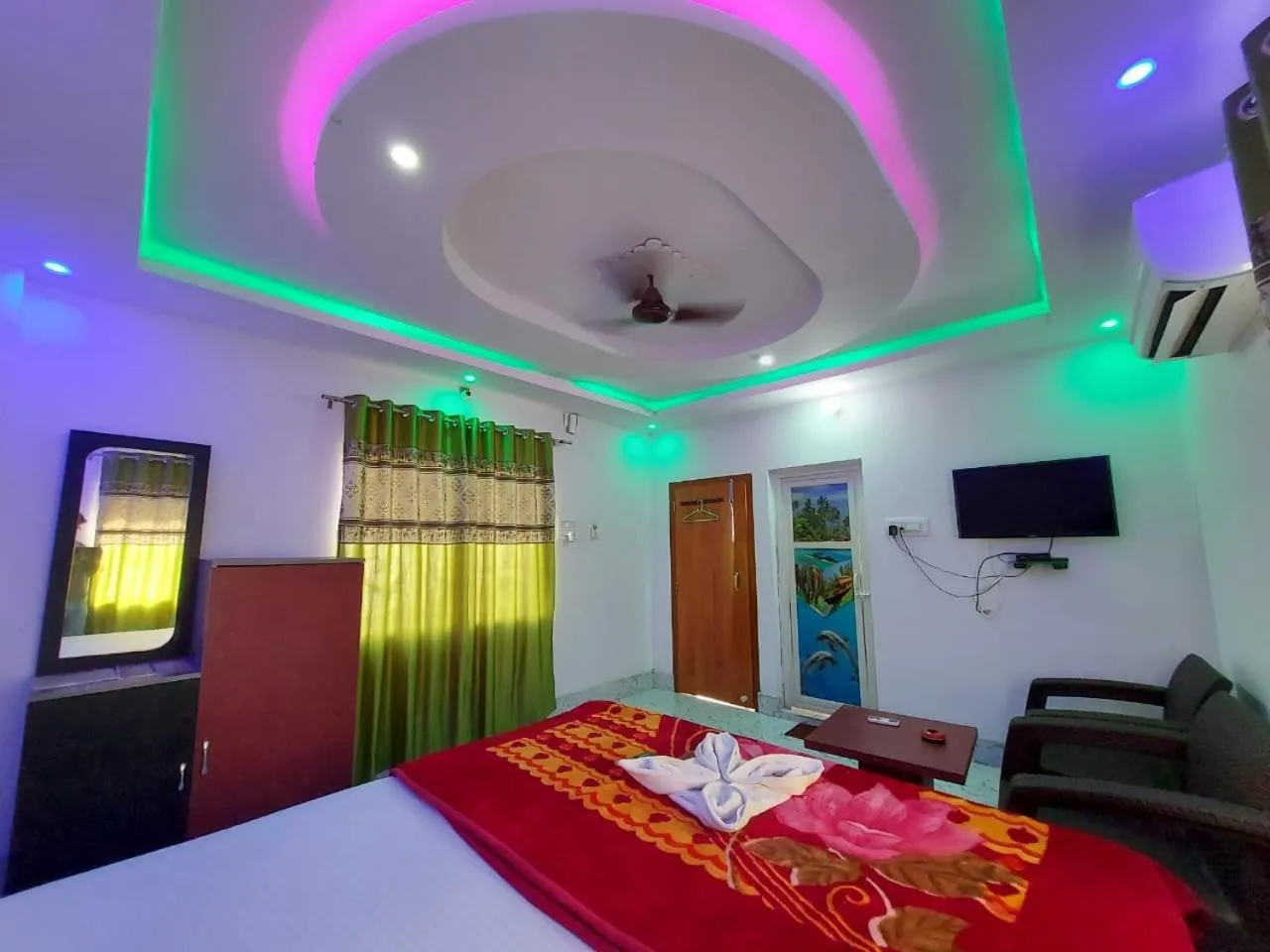 Bed in Swastik Resort Tajpur
