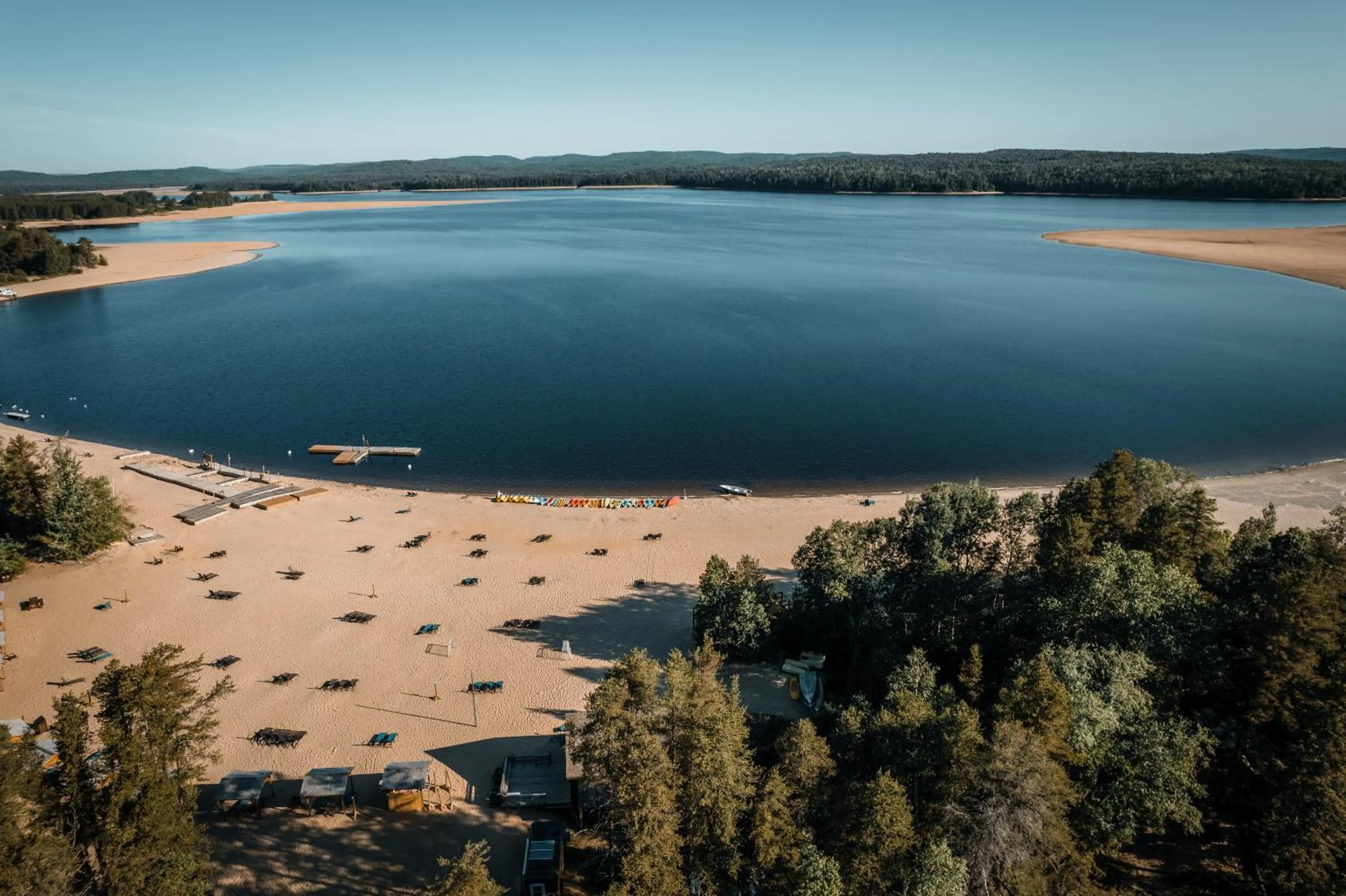 Beach in Auberge du Lac Taureau et Condos