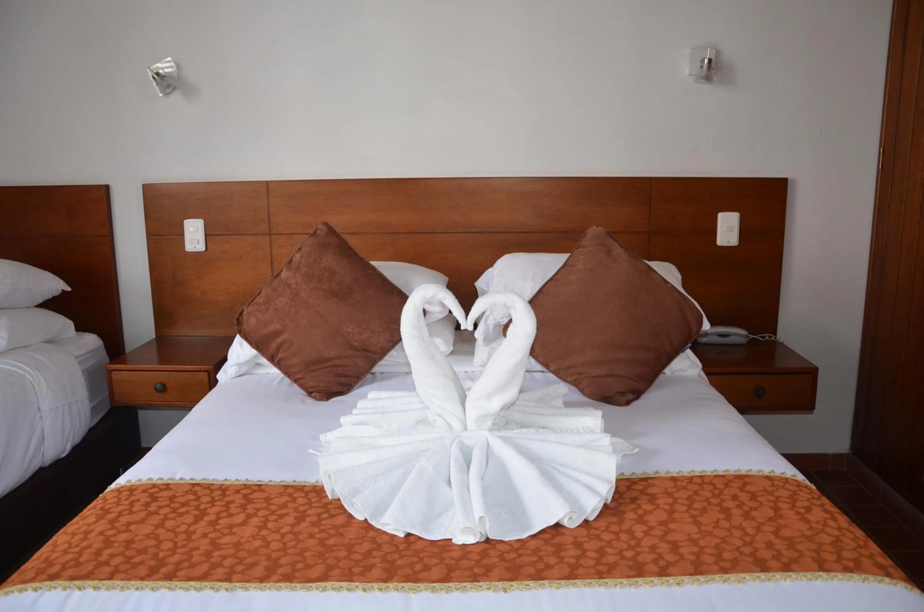 Bed in Hotel Santiago Diaz Piedrahita