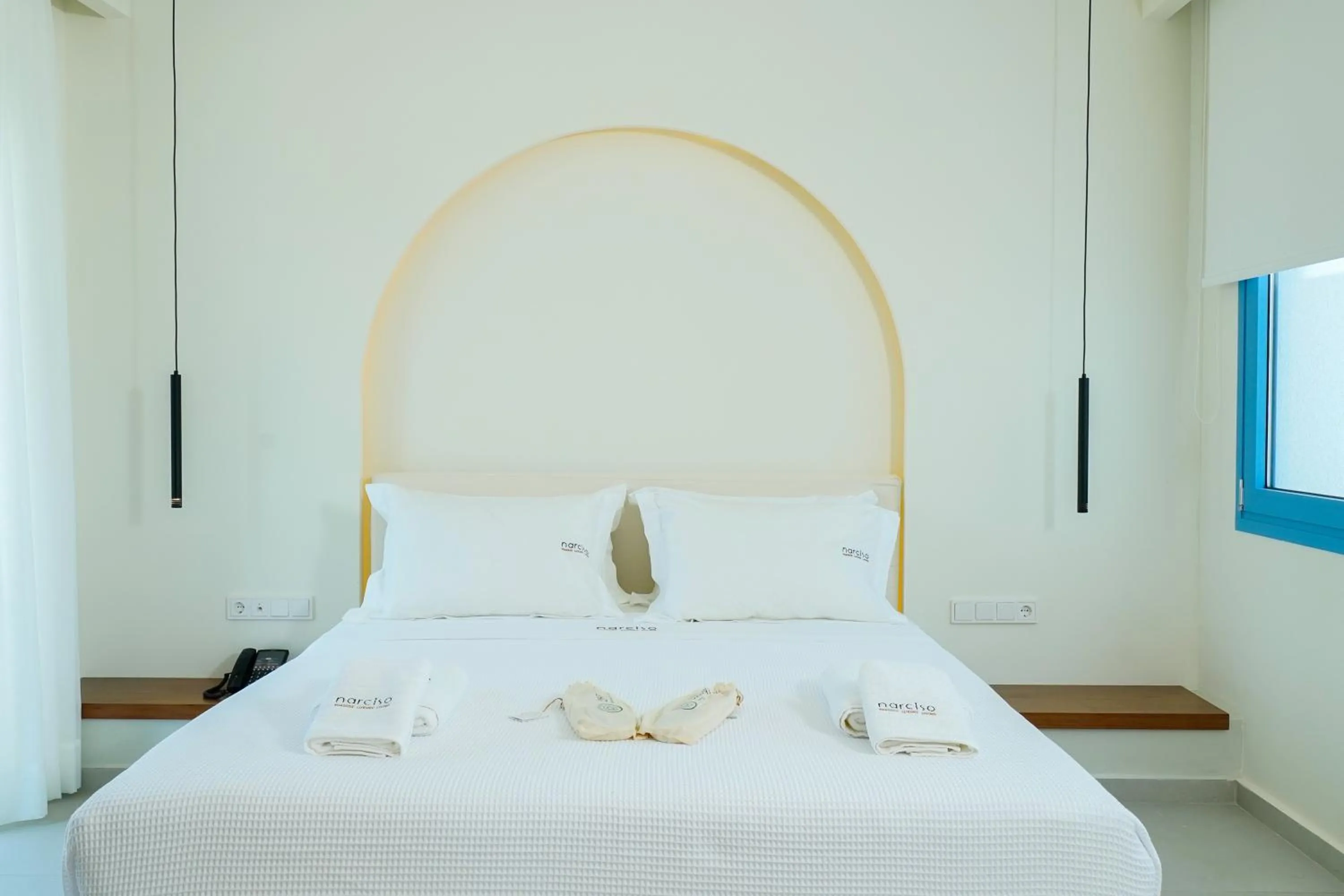 Bed in Narciso Thassos Luxury Suites