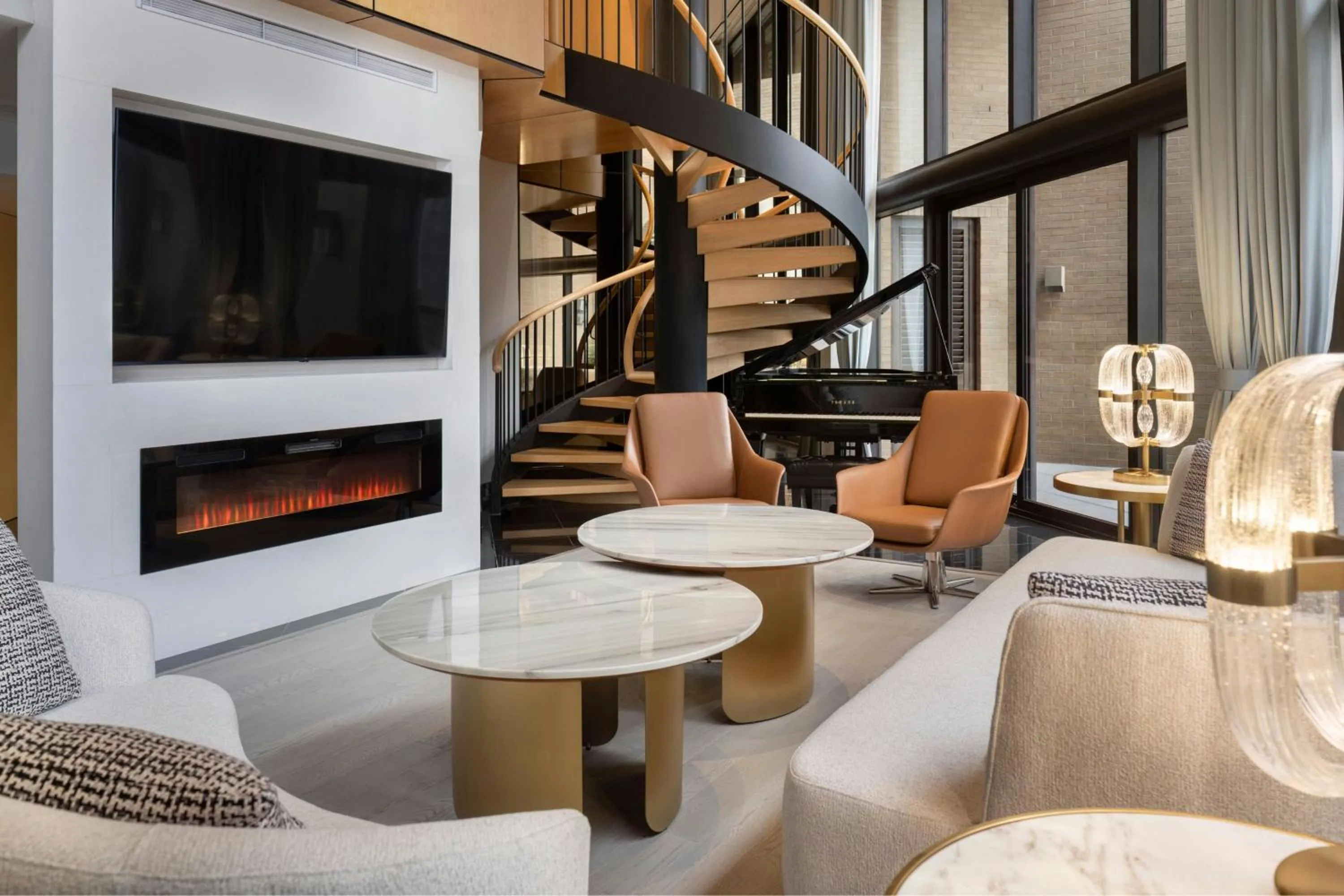 Living room in Metropolitan Hotel Vancouver