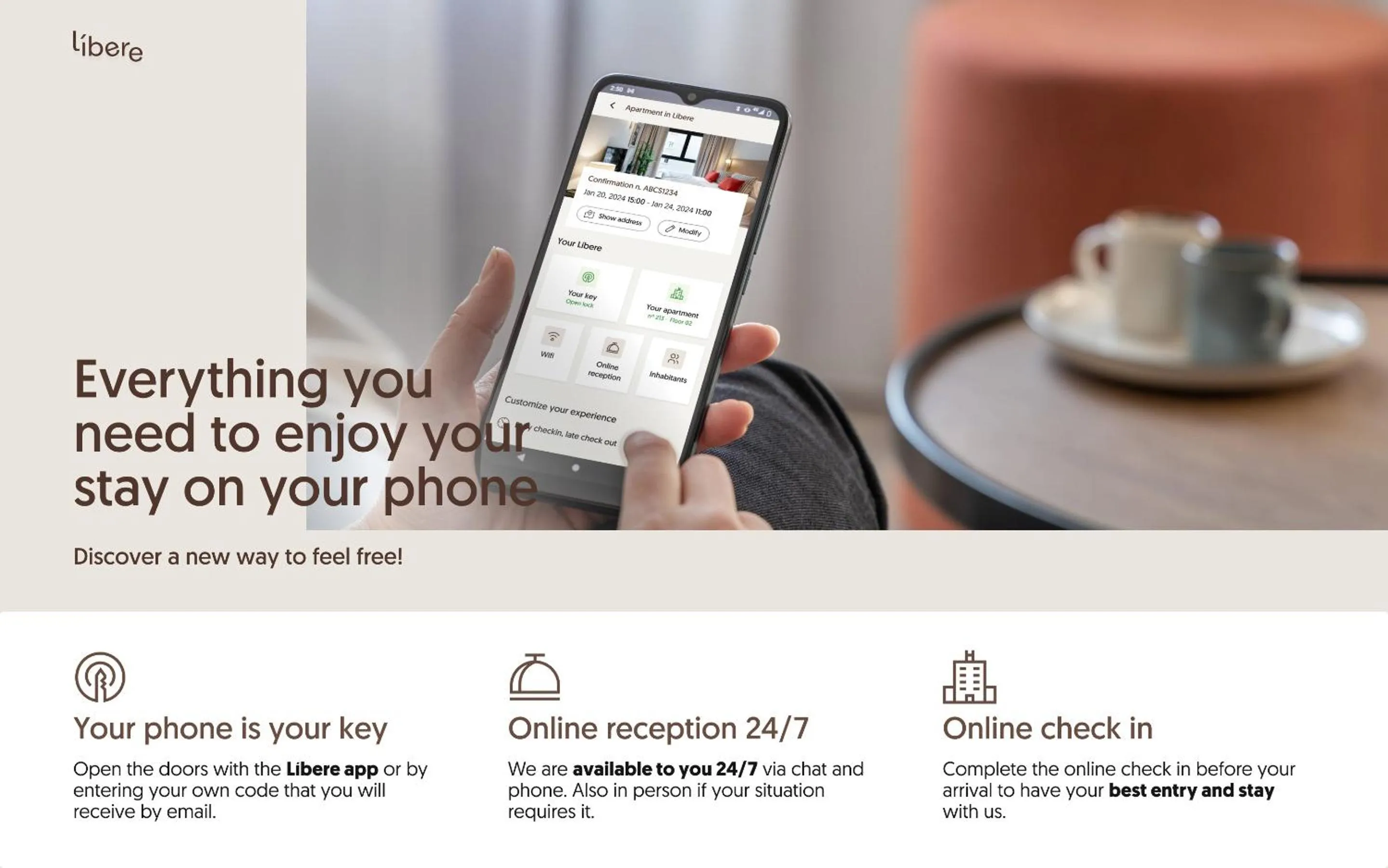 Text overlay in Líbere Valencia Jardín Botánico