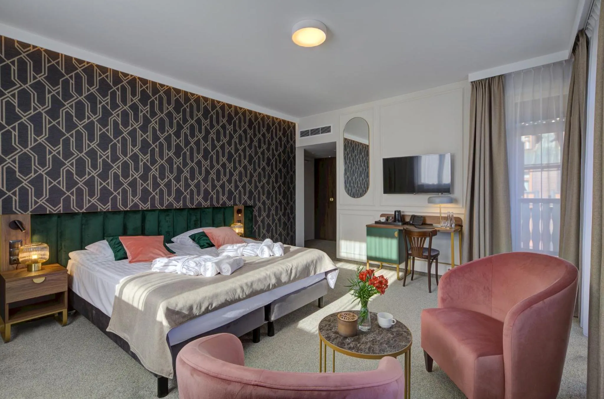 Bed in Hotel Willa Tatrzańska