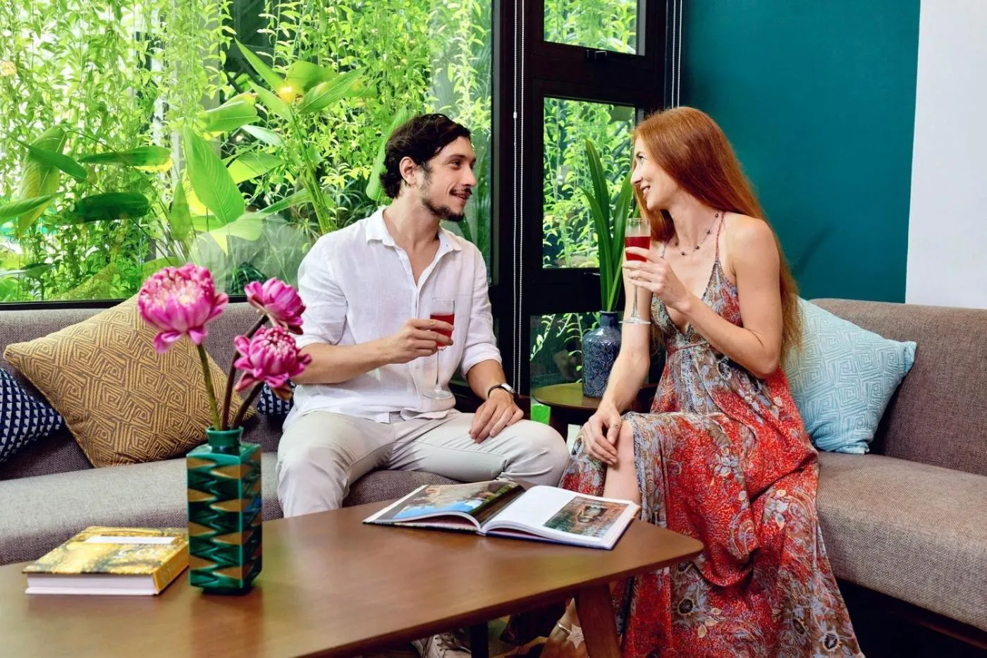 Seating area in Indra Hotel