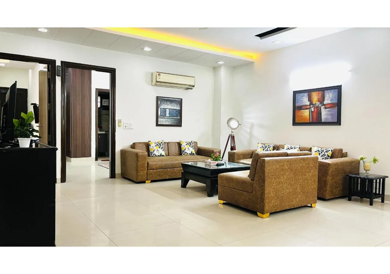 Living room in BluO 2BHK - Greater Kailash Lift Balcony Parking