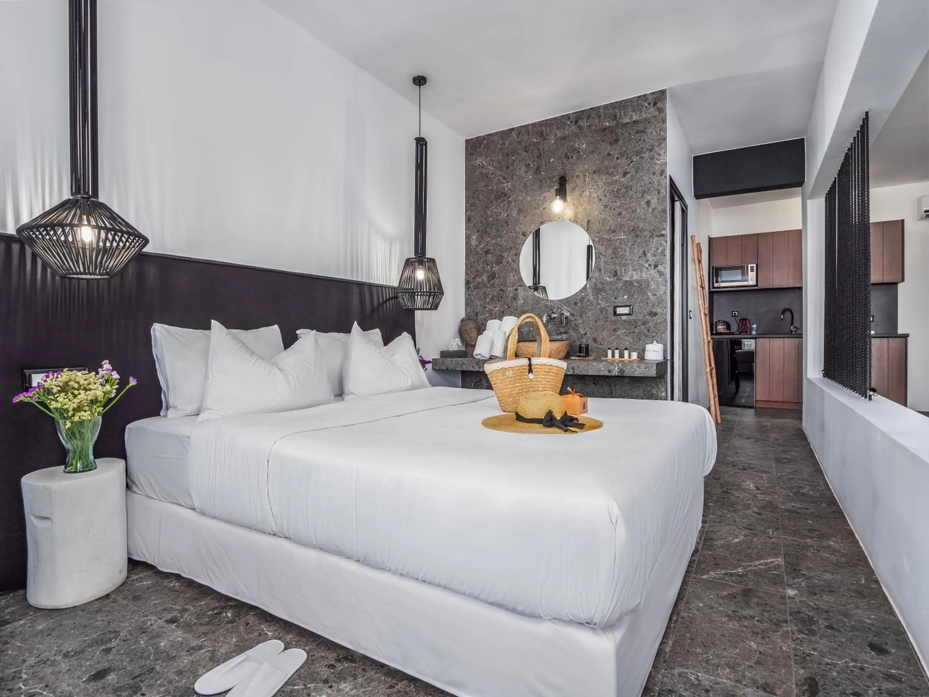 Bed in Kalypso Suites Hotel - Adults Only