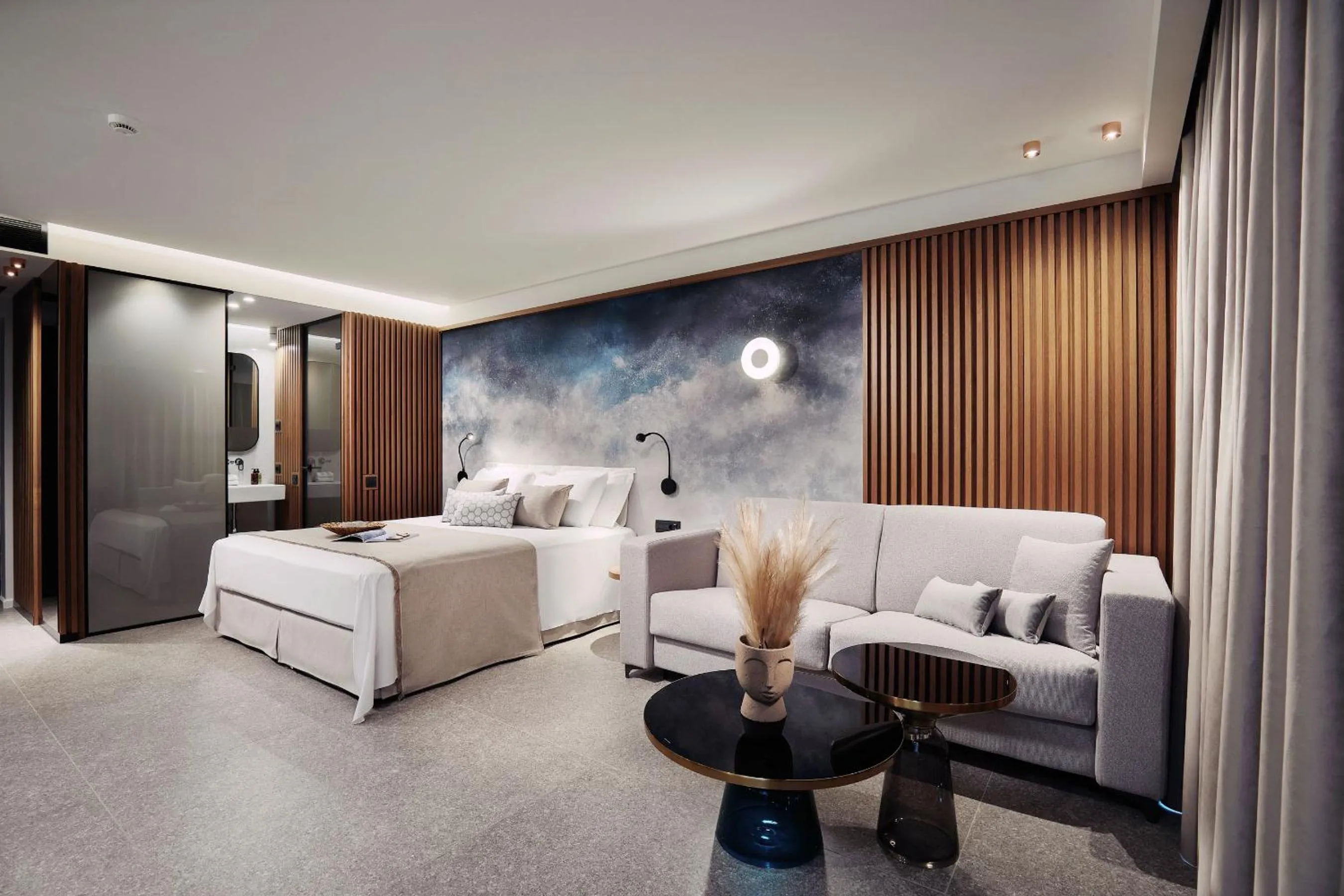 Living room, Bed in Origami Boutique Residences