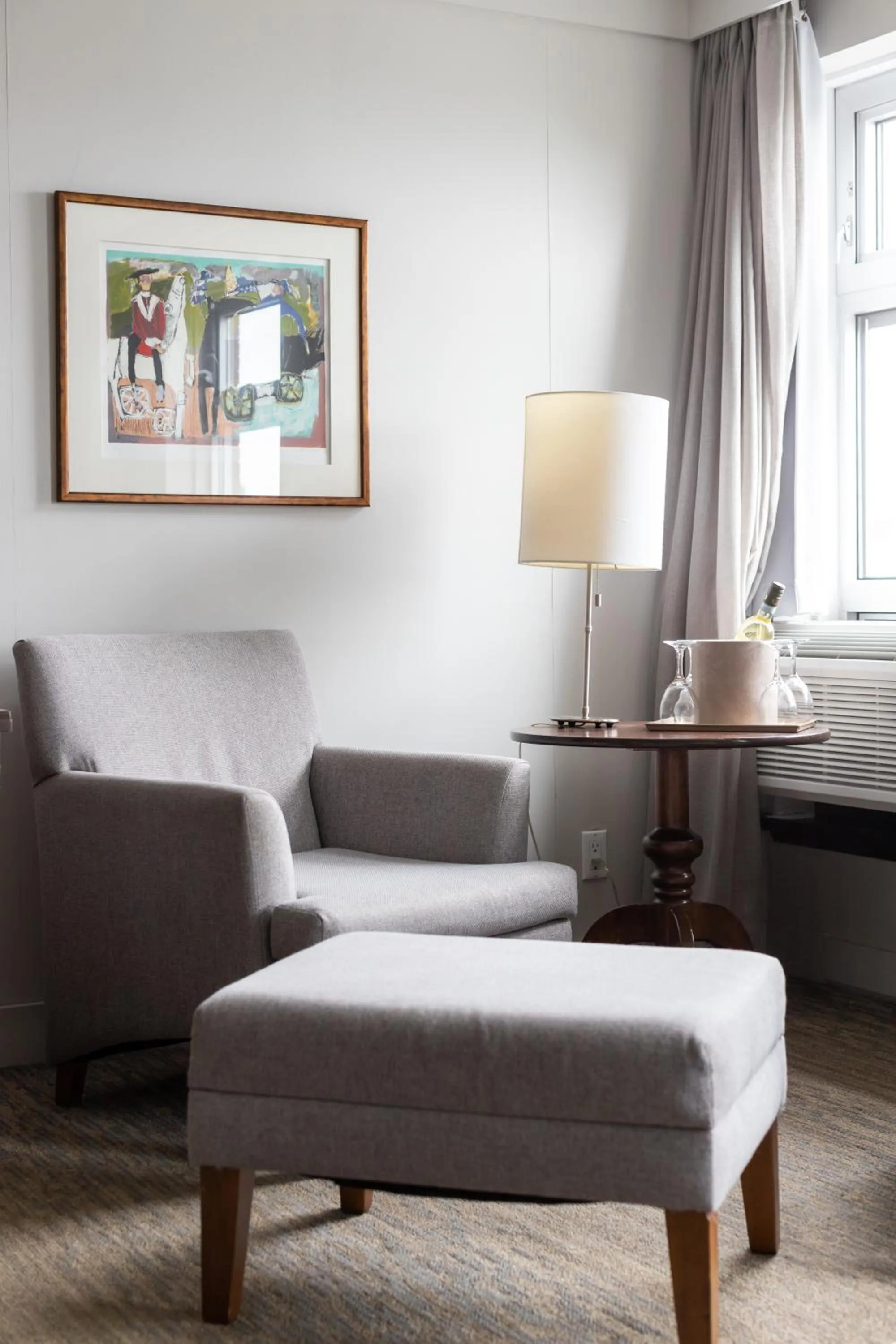 Seating area in Hotel Champlain