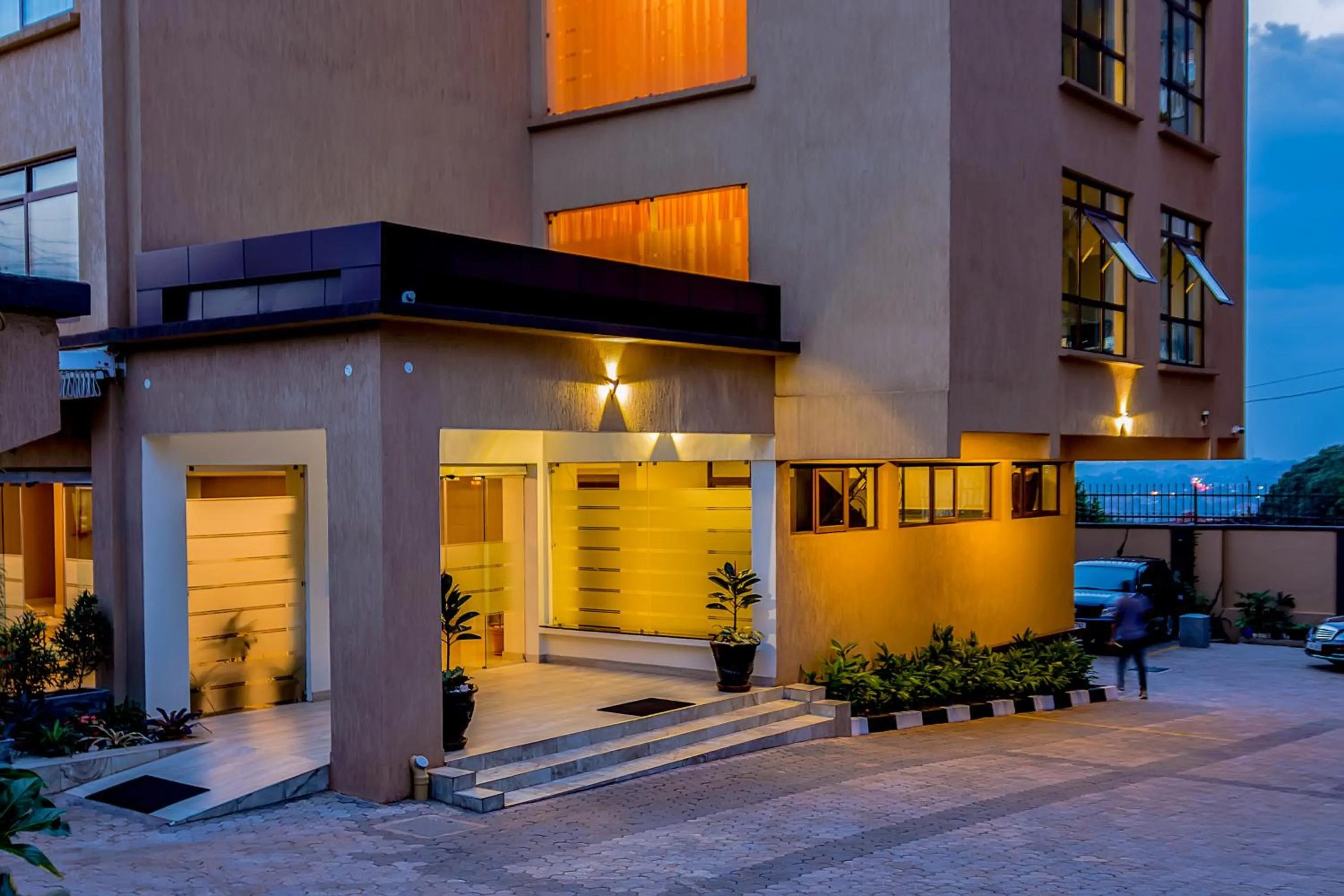 Facade/entrance in Canary Hotel Kampala