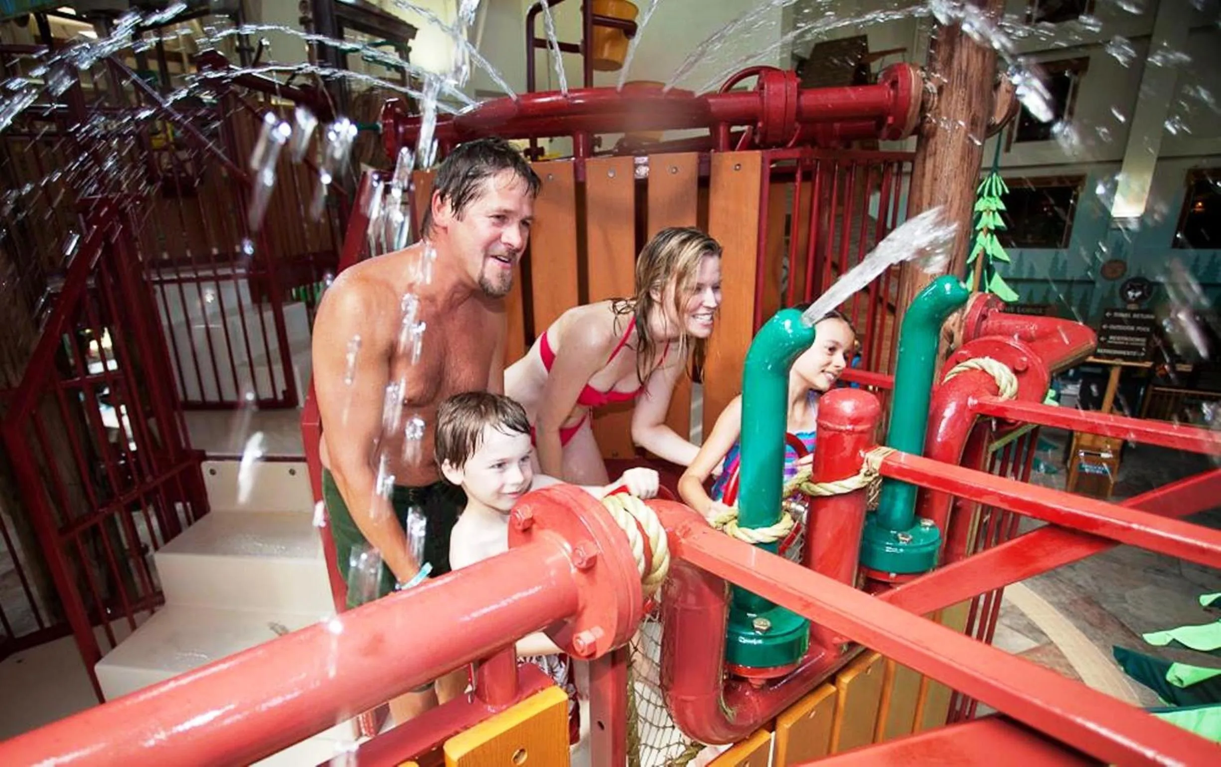People in Great Wolf Lodge Waterpark Resort