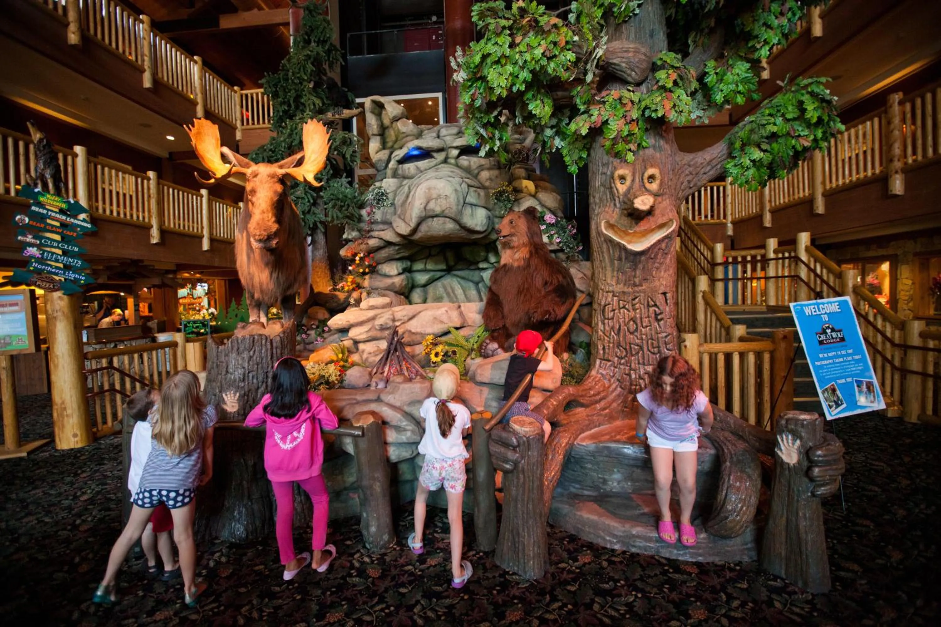 People in Great Wolf Lodge Waterpark Resort