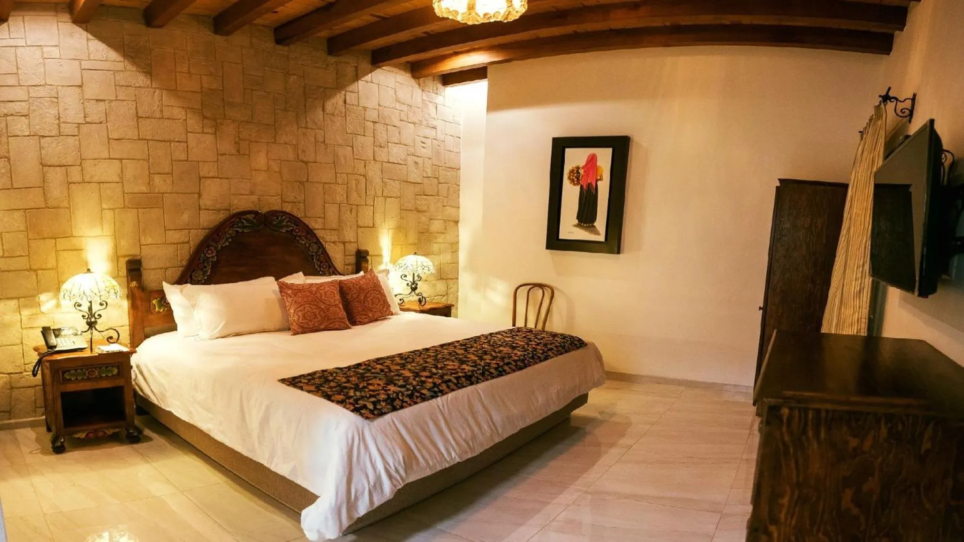 Bed in Posada de Maria Hotel Boutique & Spa