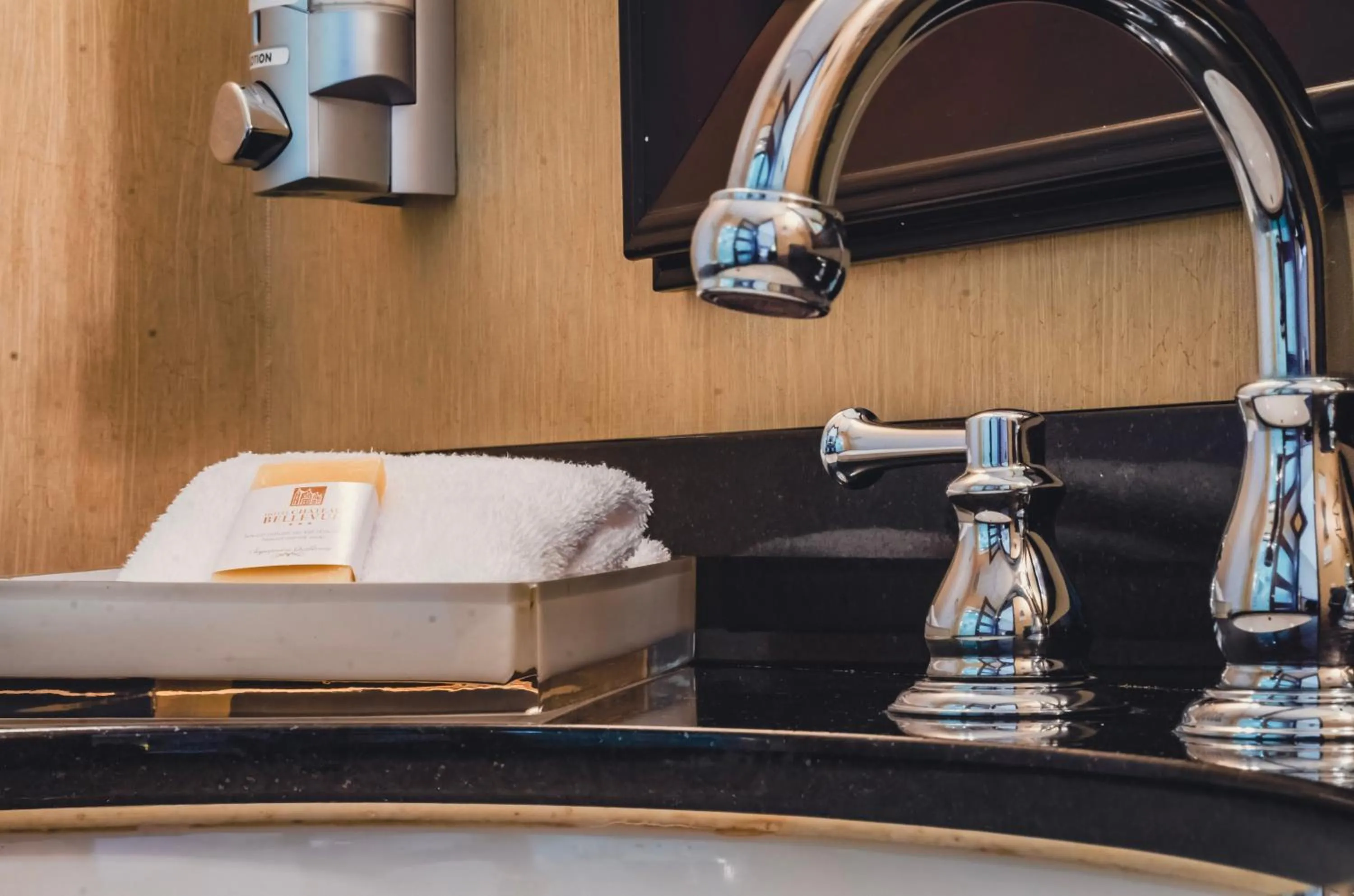 Bathroom, Bed in Hotel Chateau Bellevue