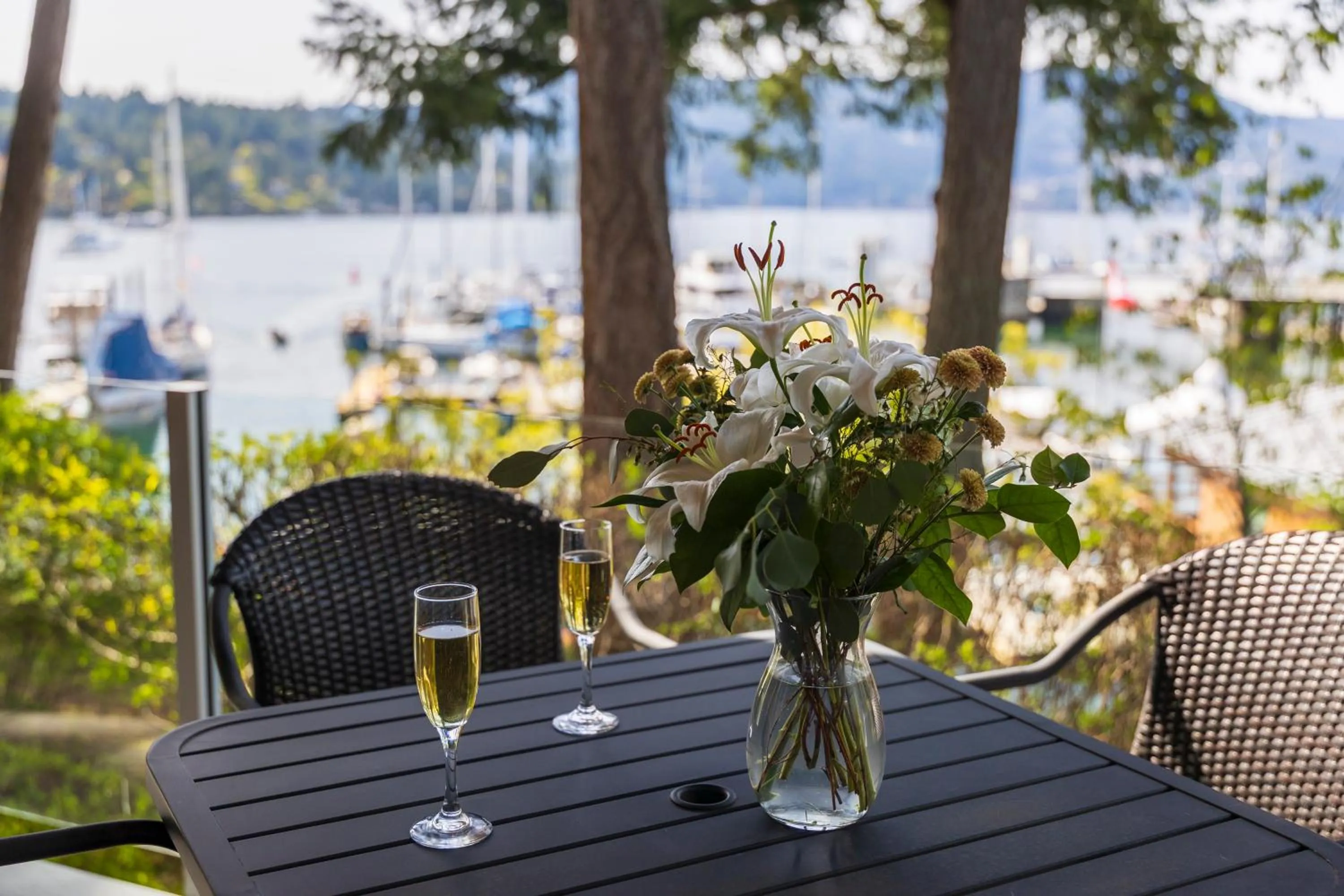 Patio in Brentwood Bay Resort & Spa