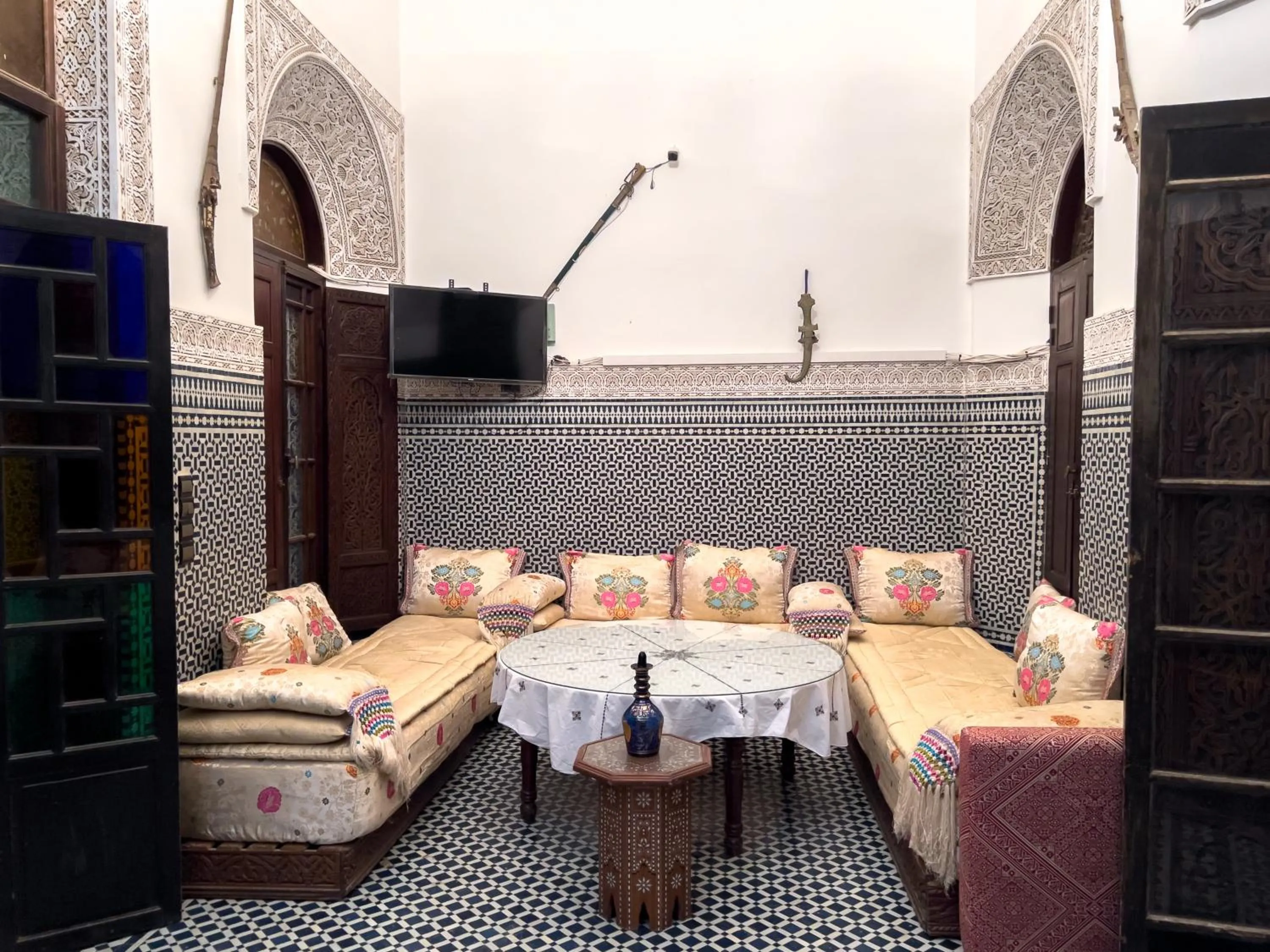 Living room in Riad Pacha Palace