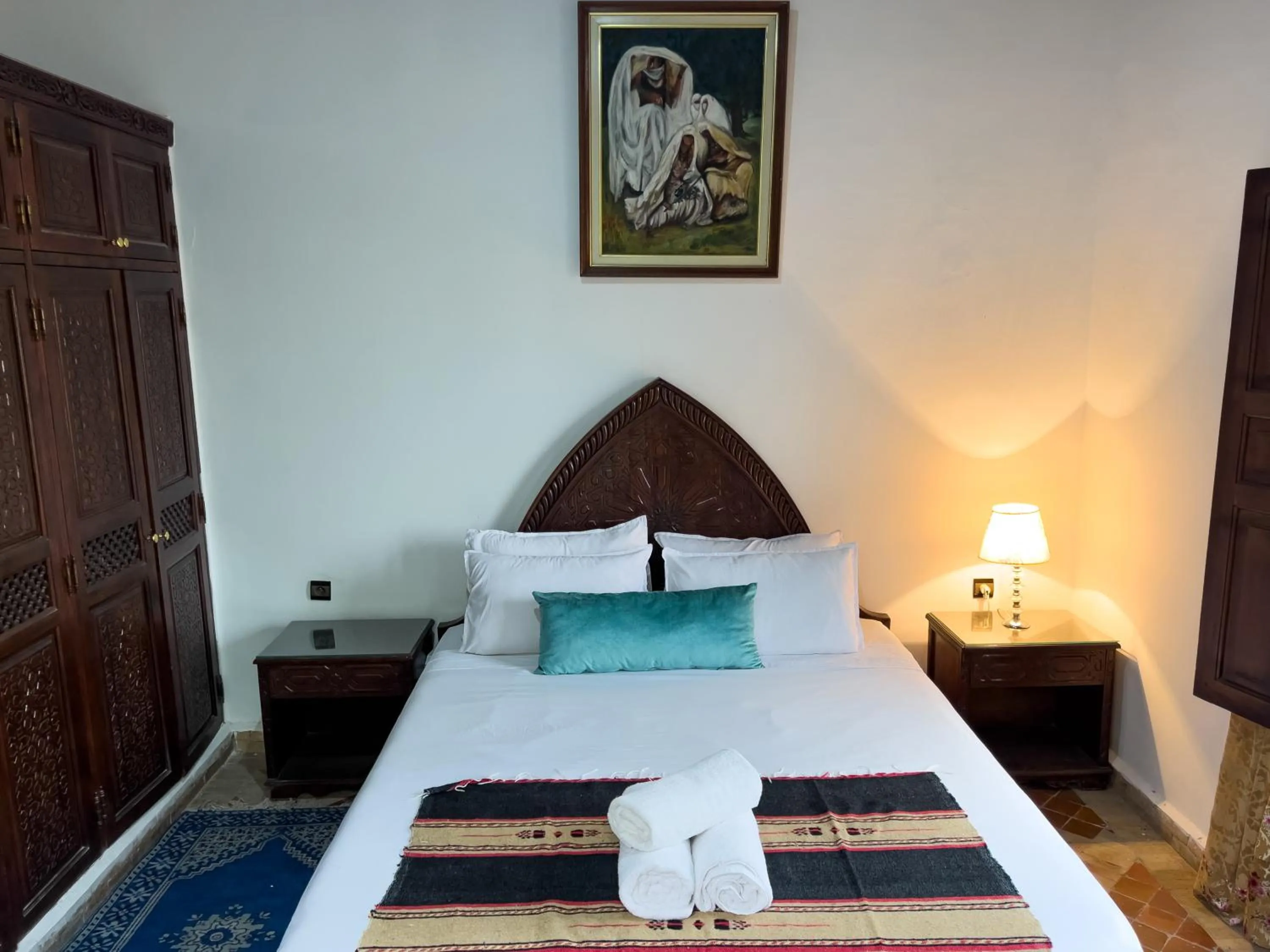 Bed in Riad Pacha Palace