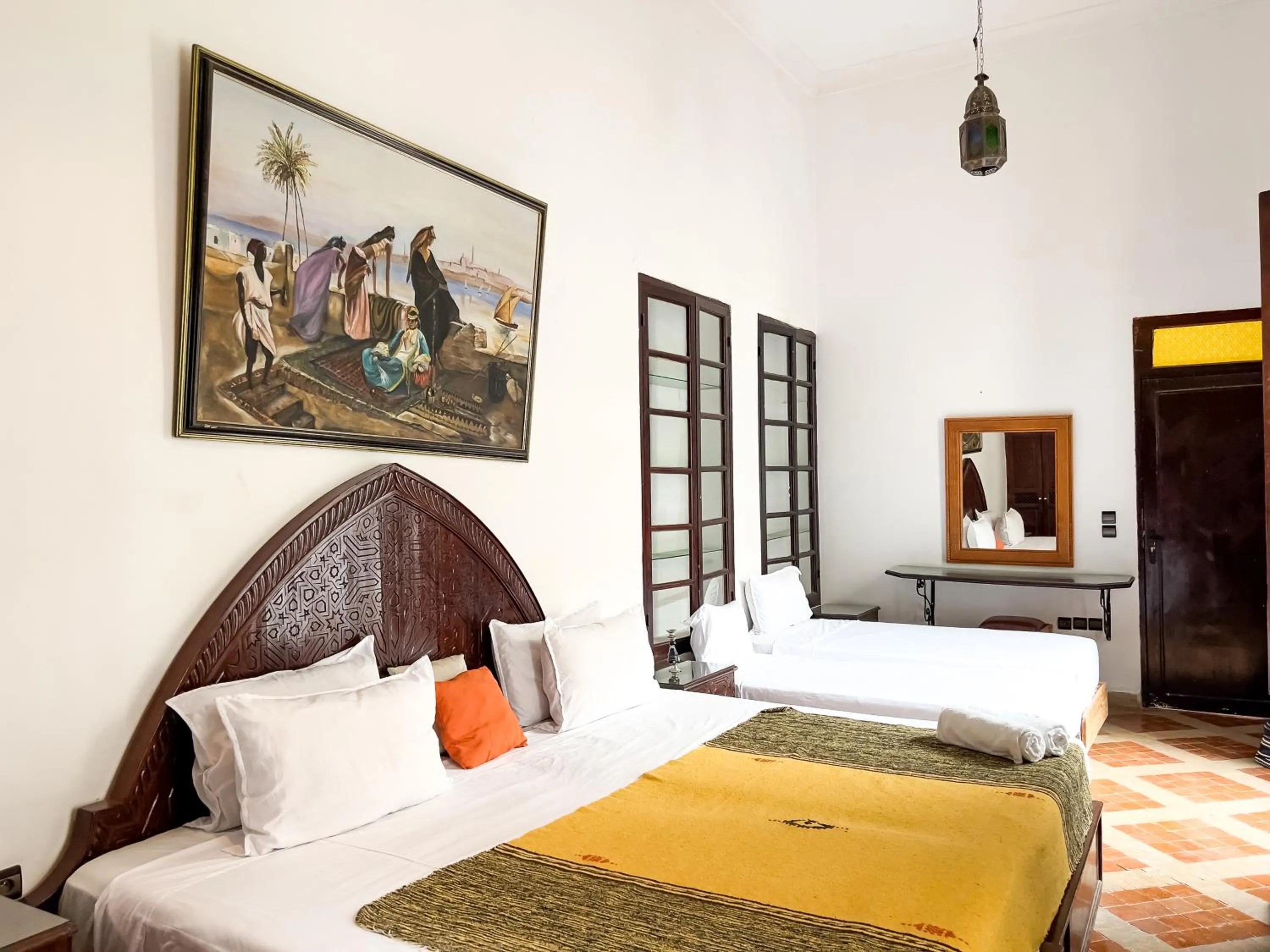 Bed in Riad Pacha Palace