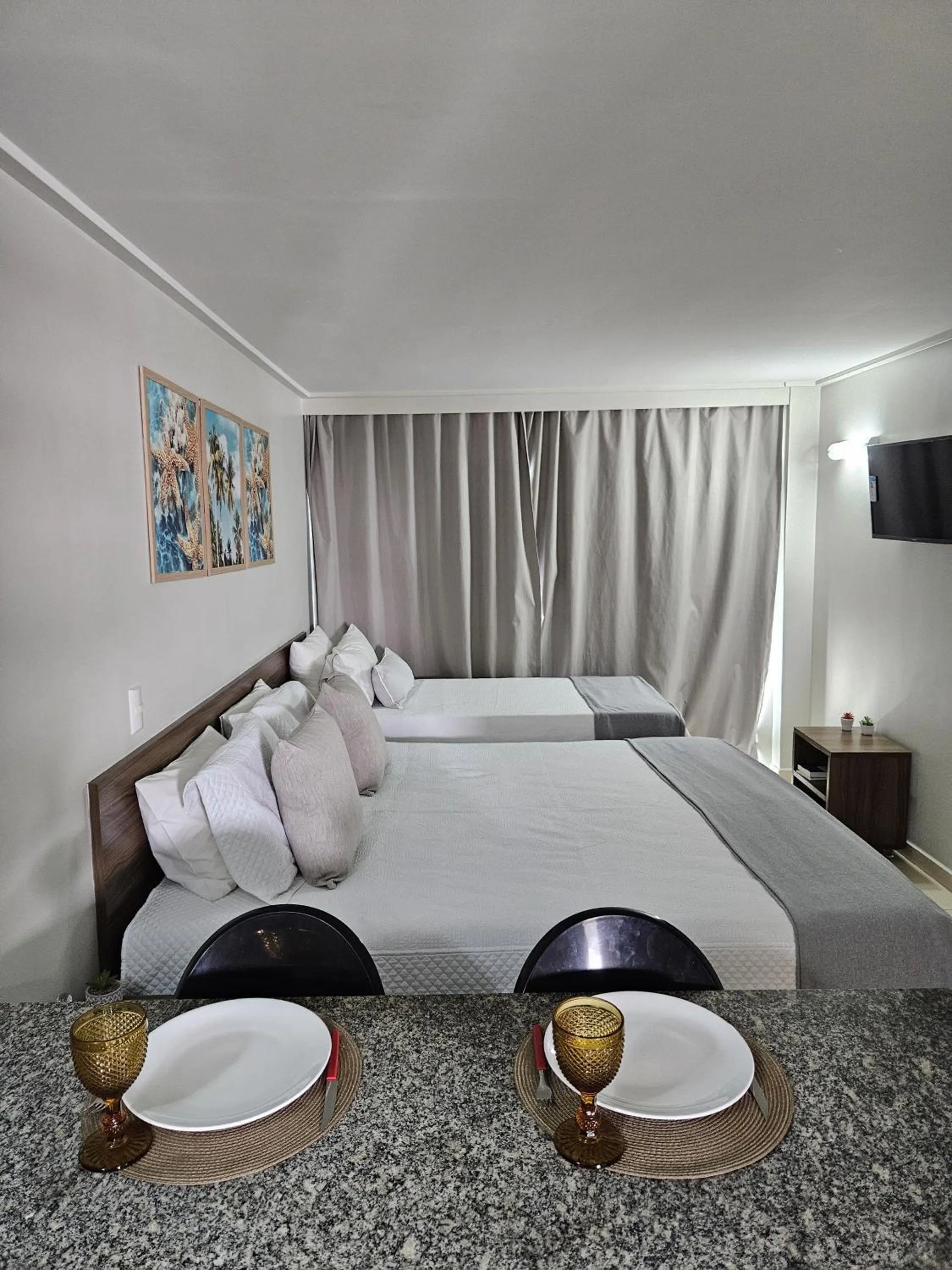 Bed in FLAT BLUE SUNSET