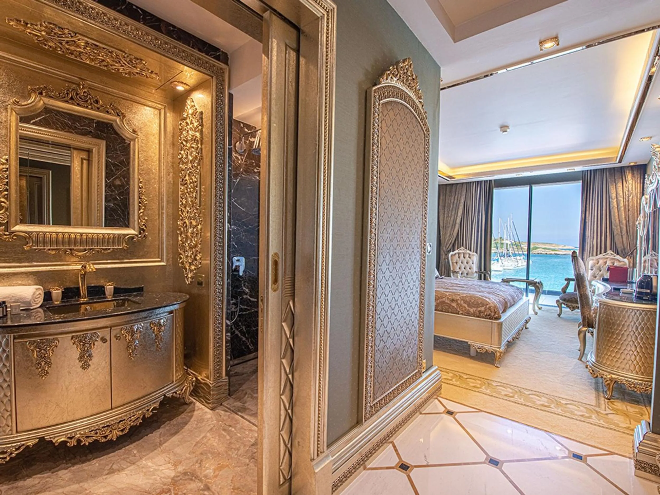 Bed in Les Ambassadeurs Hotel Casino&Marina