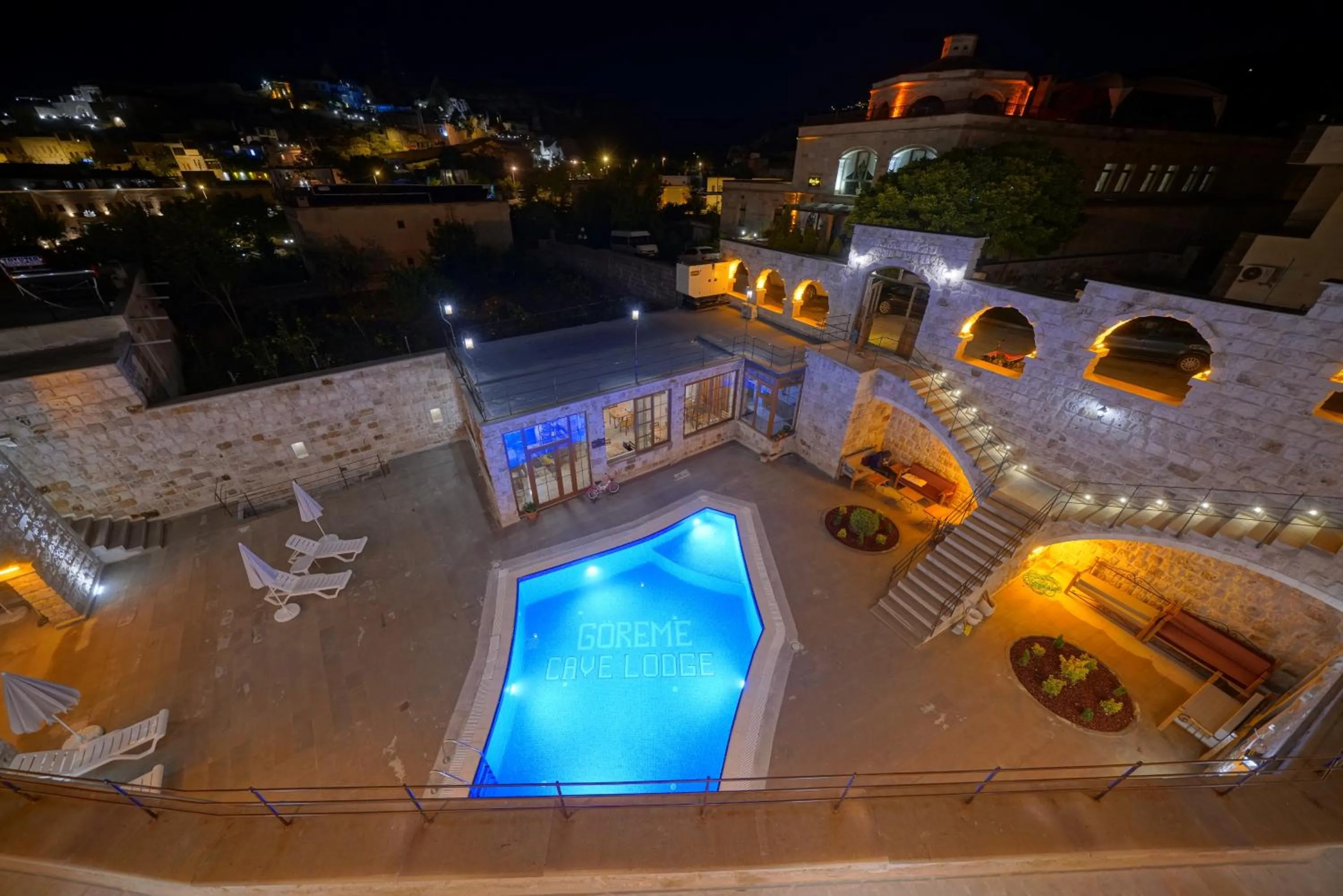 Bird's eye view in Göreme Cave Lodge
