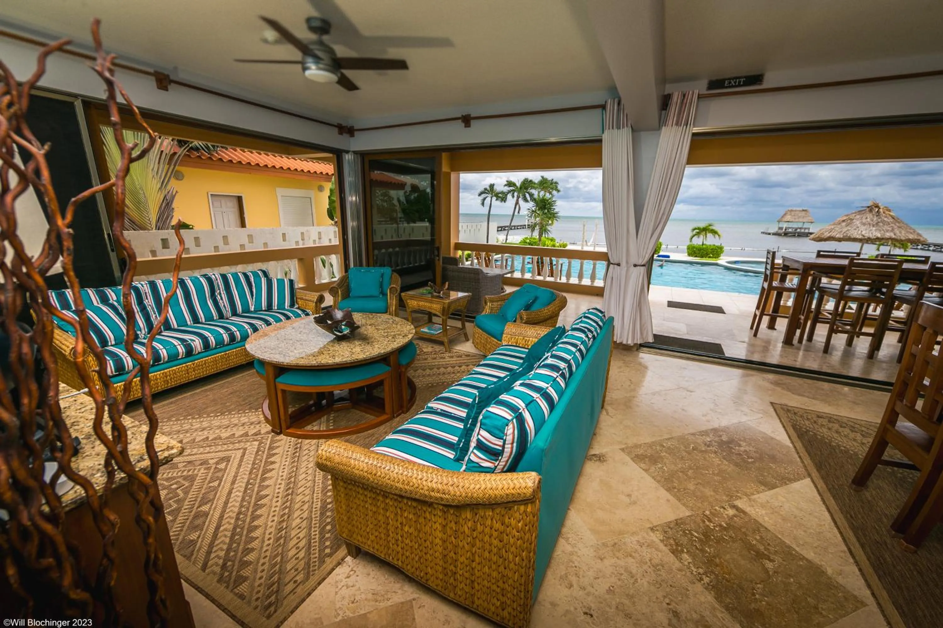 Living room in Hol Chan Reef Resort & Villas