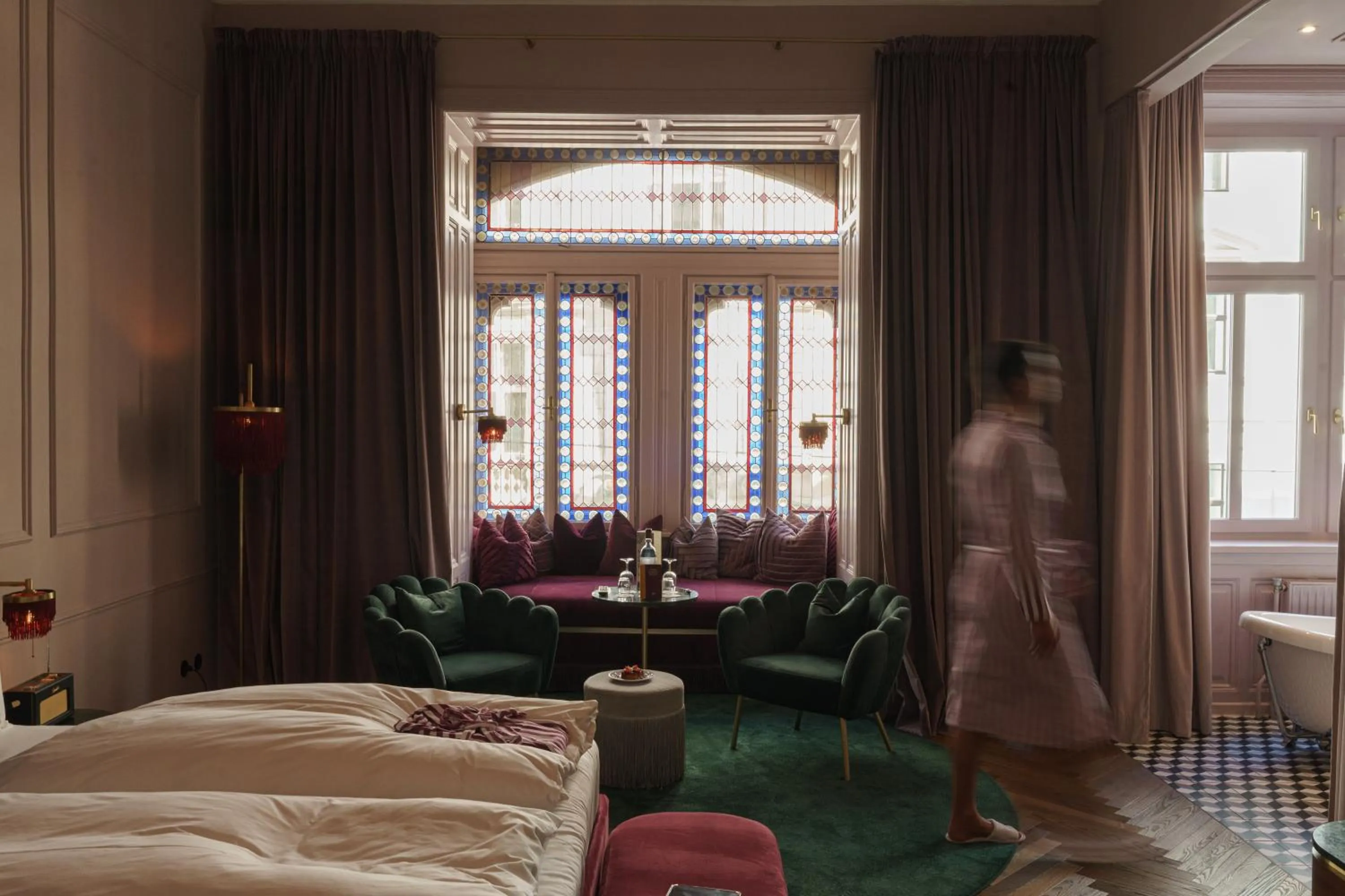 Living room, Bed in Hotel Josefine