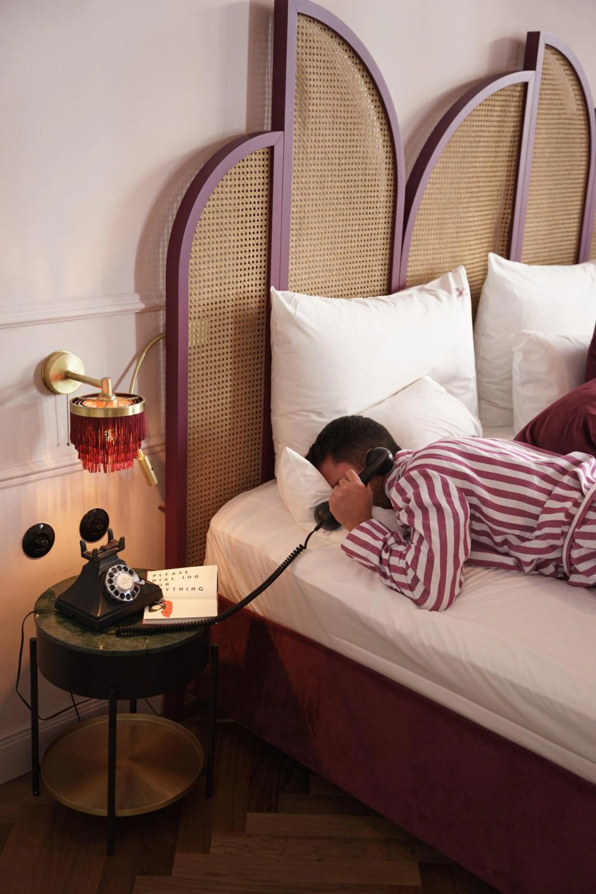 Decorative detail, Bed in Hotel Josefine