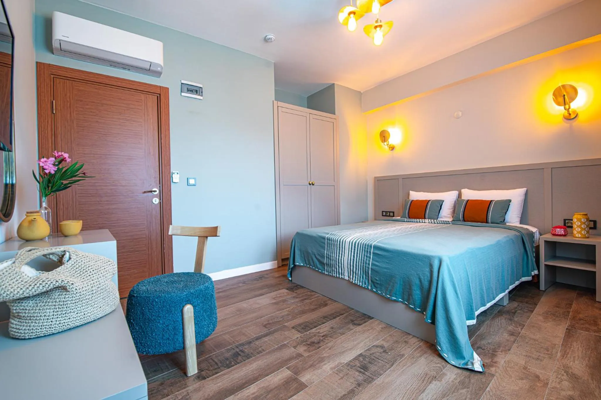 Bedroom, Bed in Oikos Bozcaada