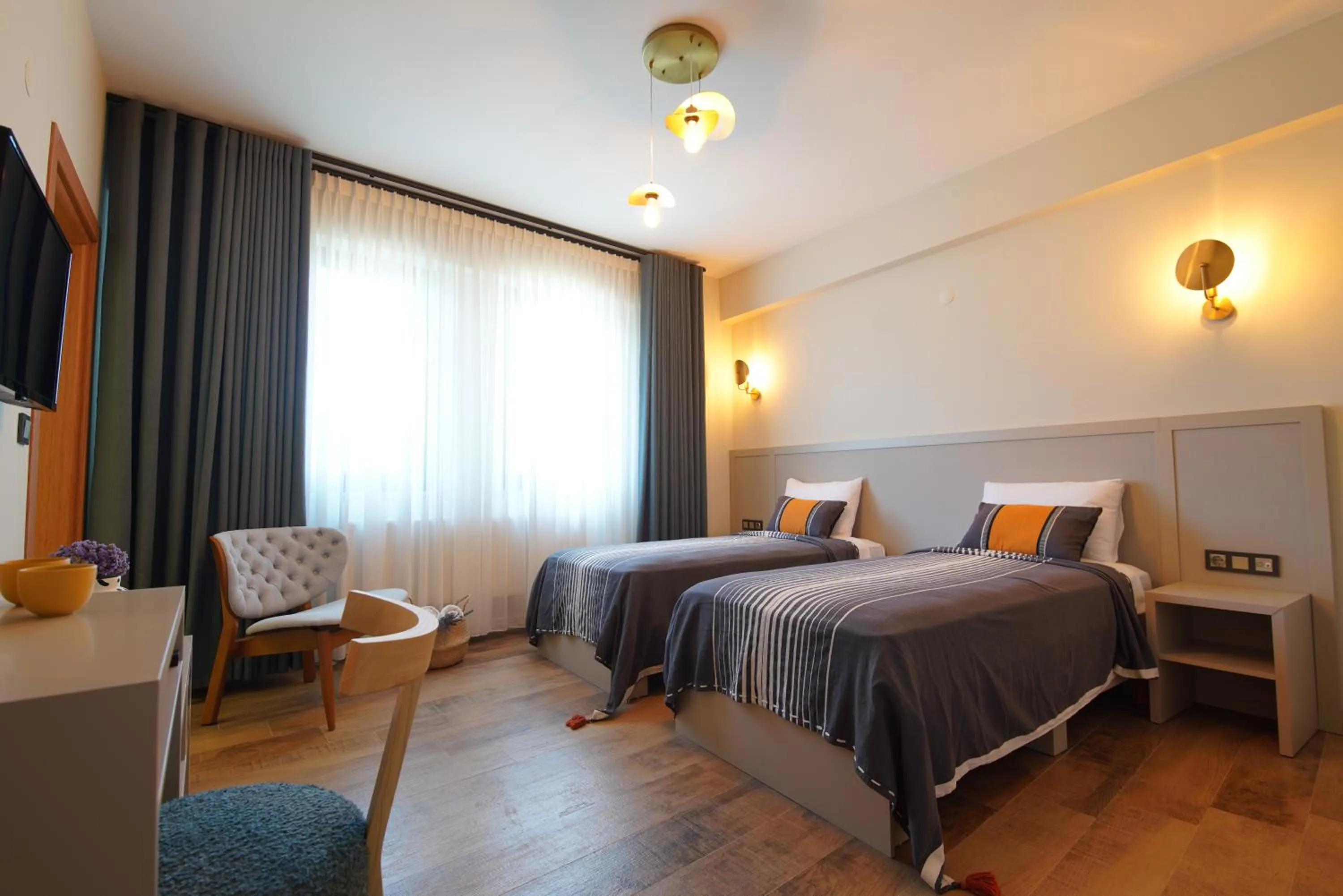 Bedroom, Bed in Oikos Bozcaada