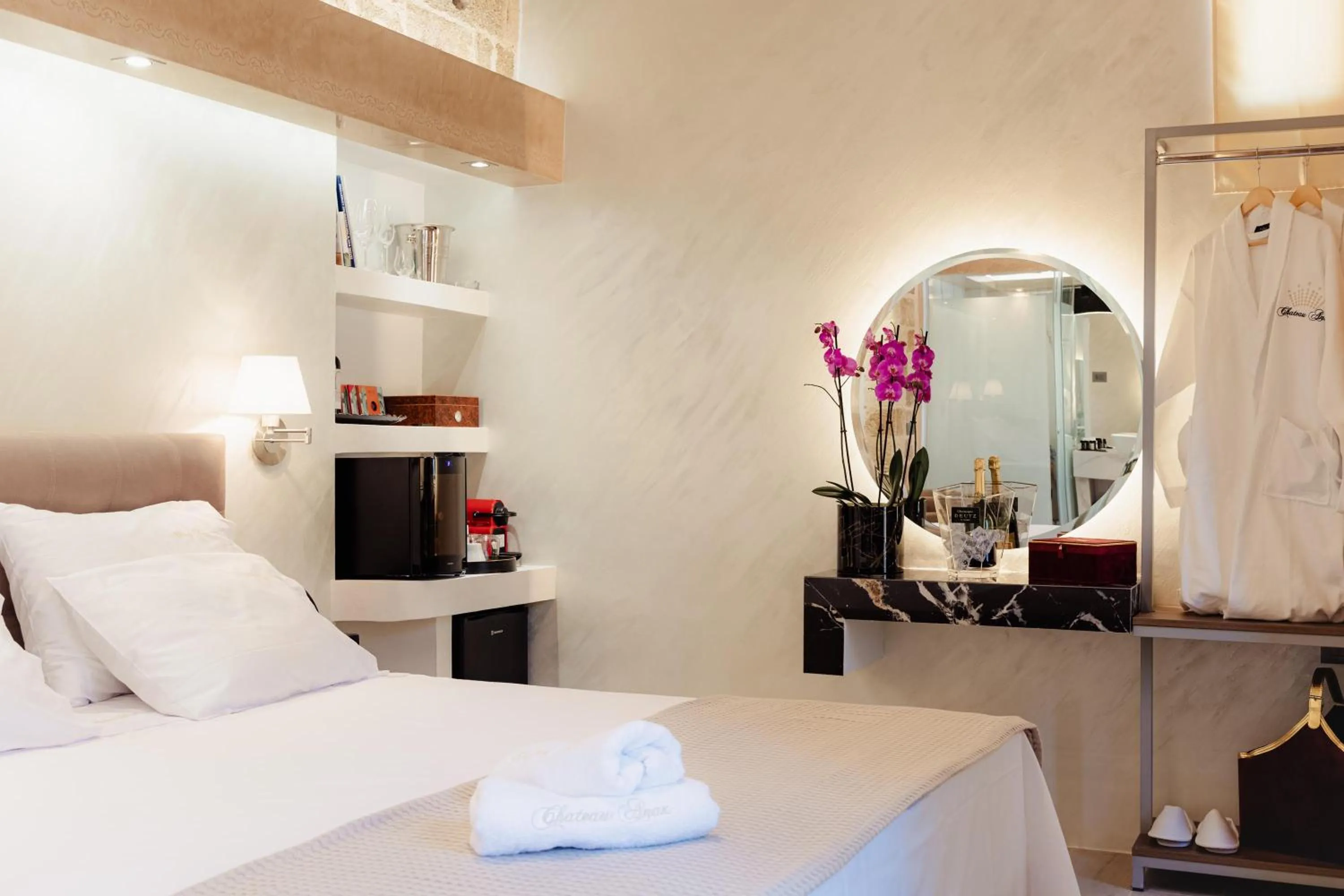 Bed in Chateau Anax Boutique Hotel