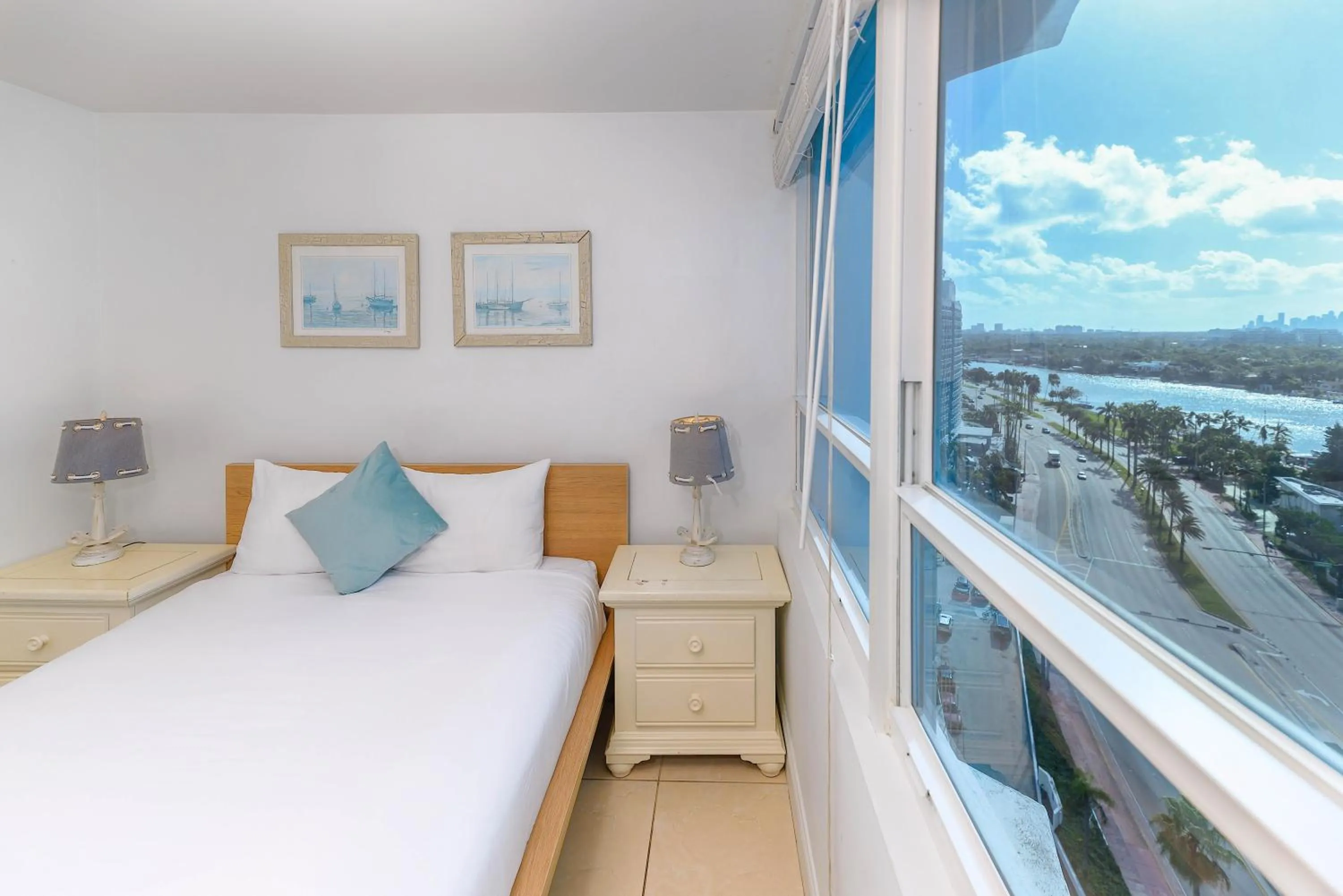 Bed in SeaStays Apartments