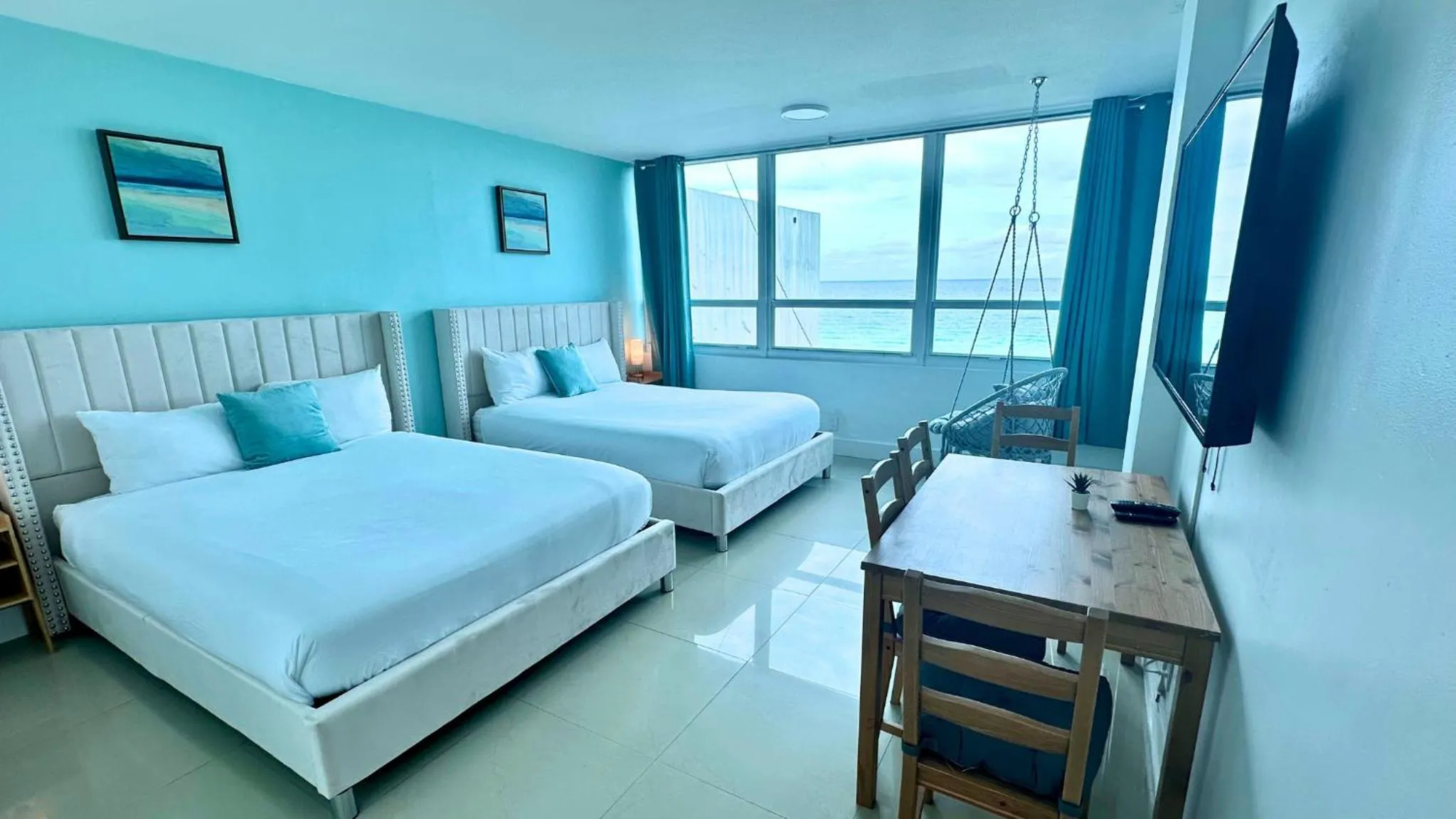 Bed in SeaStays Apartments