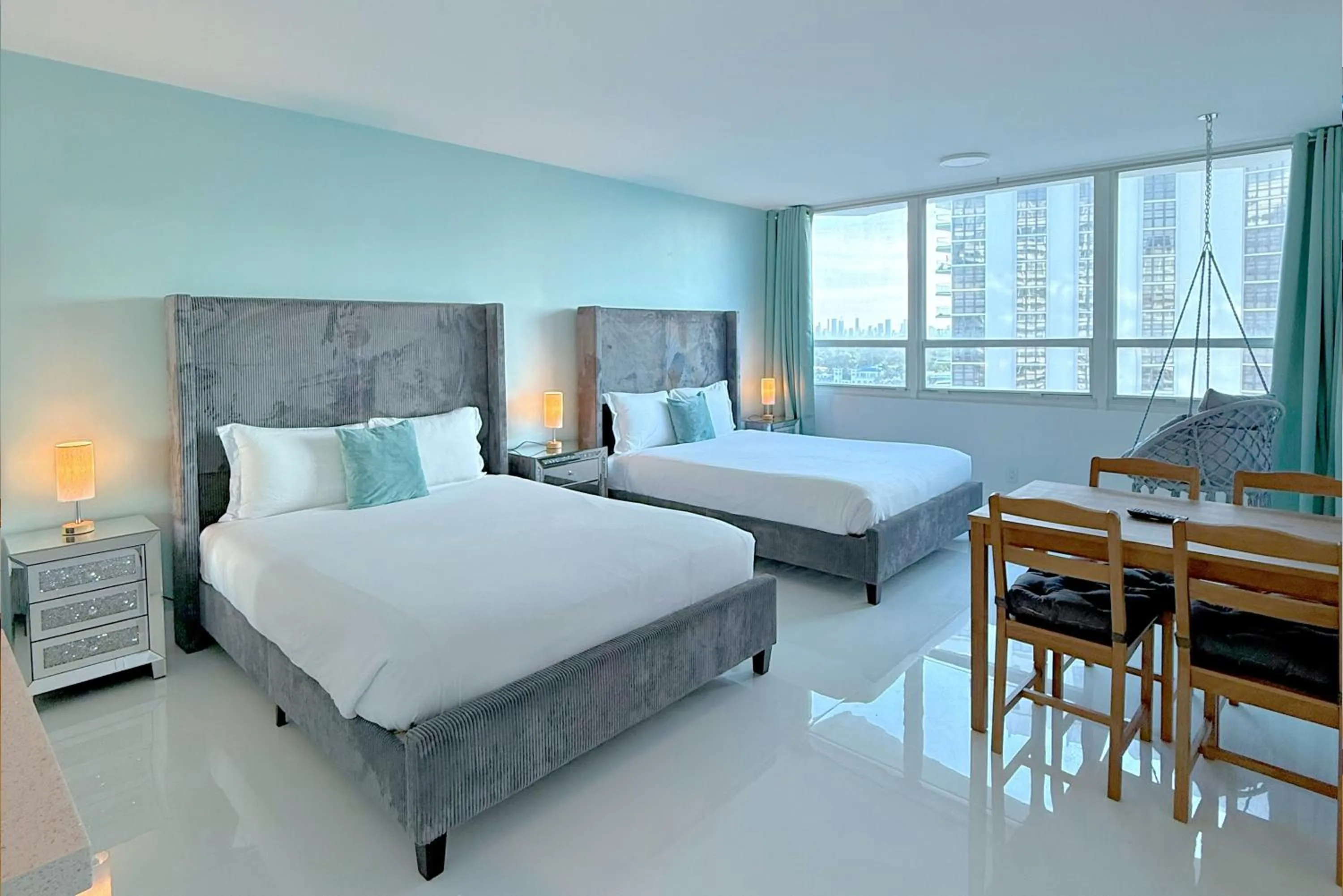 Bed in SeaStays Apartments