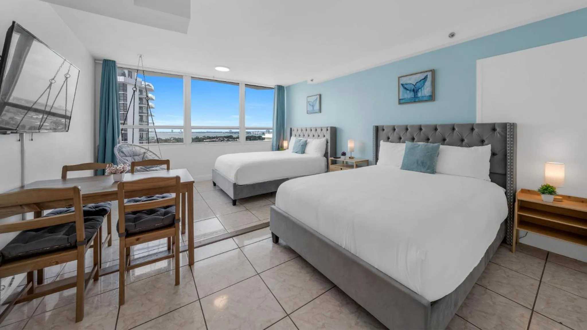 Bed in SeaStays Apartments