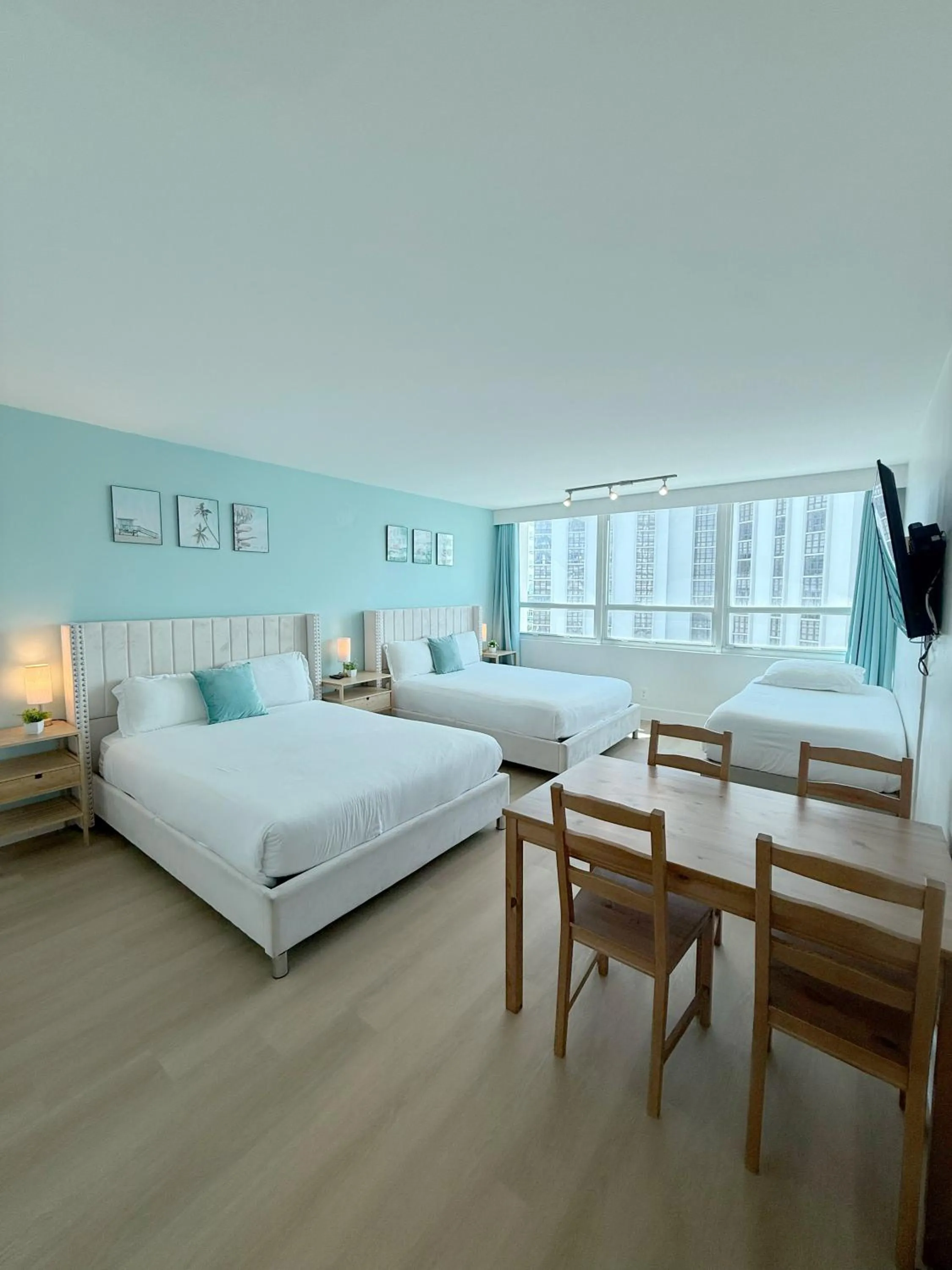 Bed in SeaStays Apartments