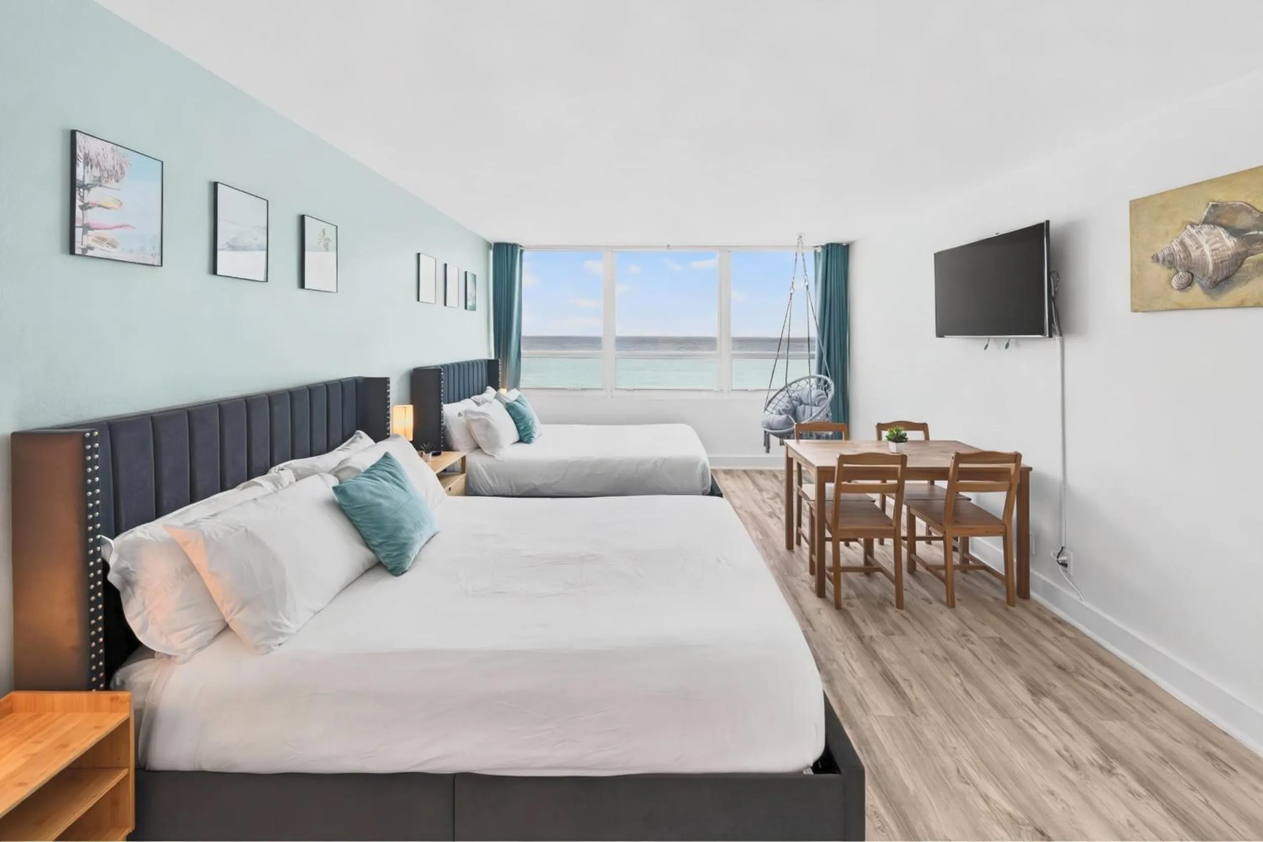 Bed in SeaStays Apartments