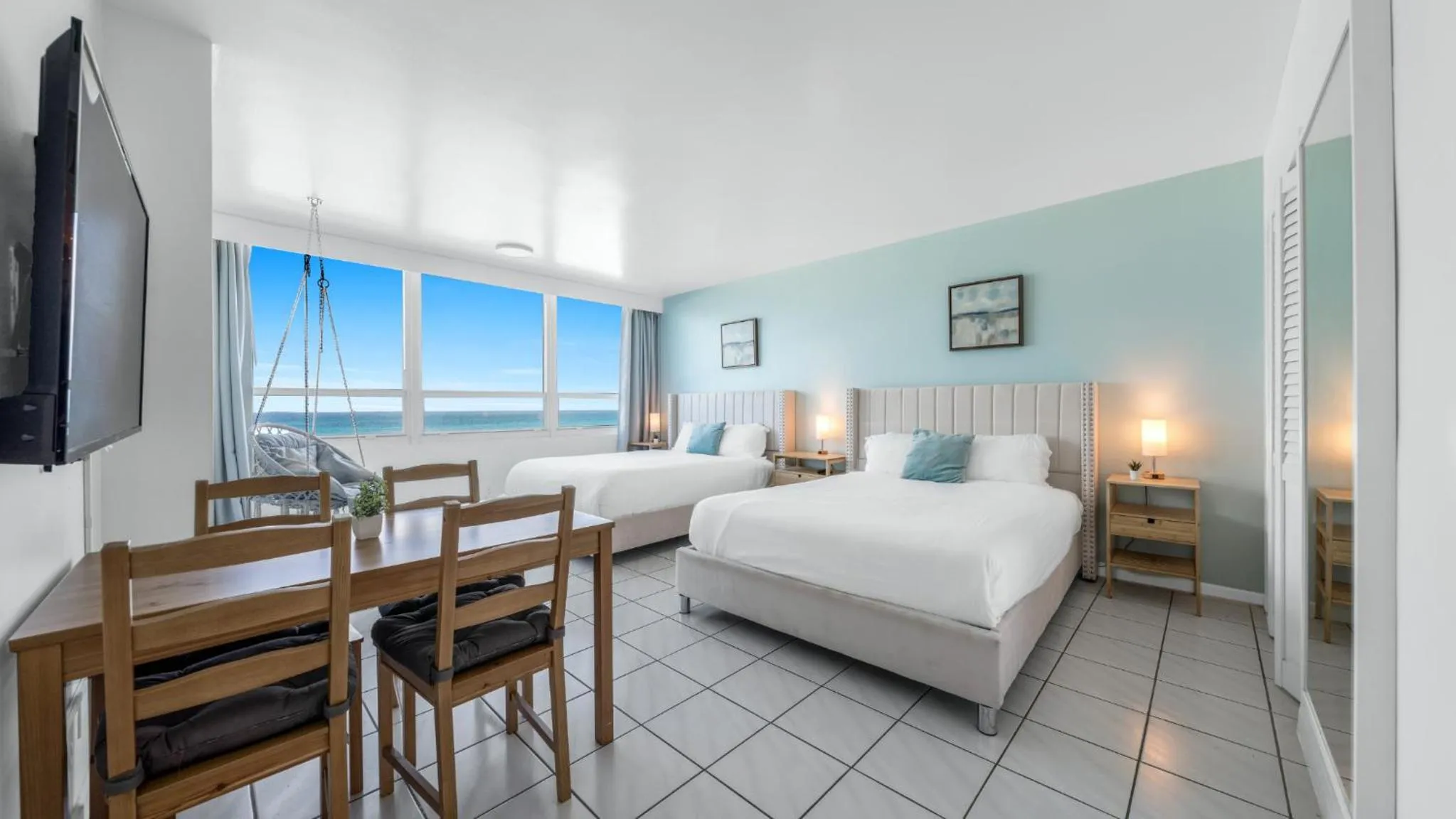 Bed in SeaStays Apartments