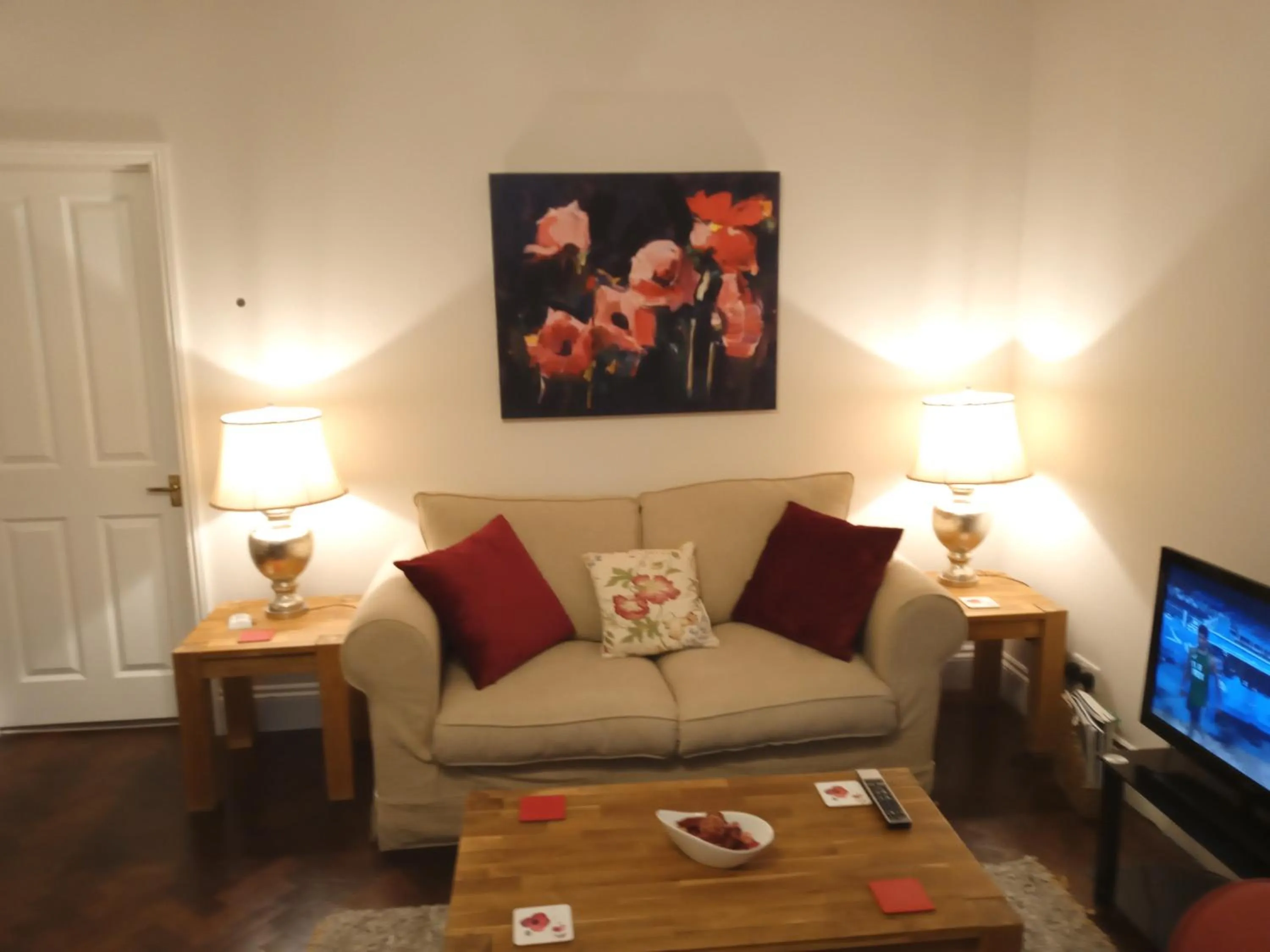Living room in Oak End Lodge